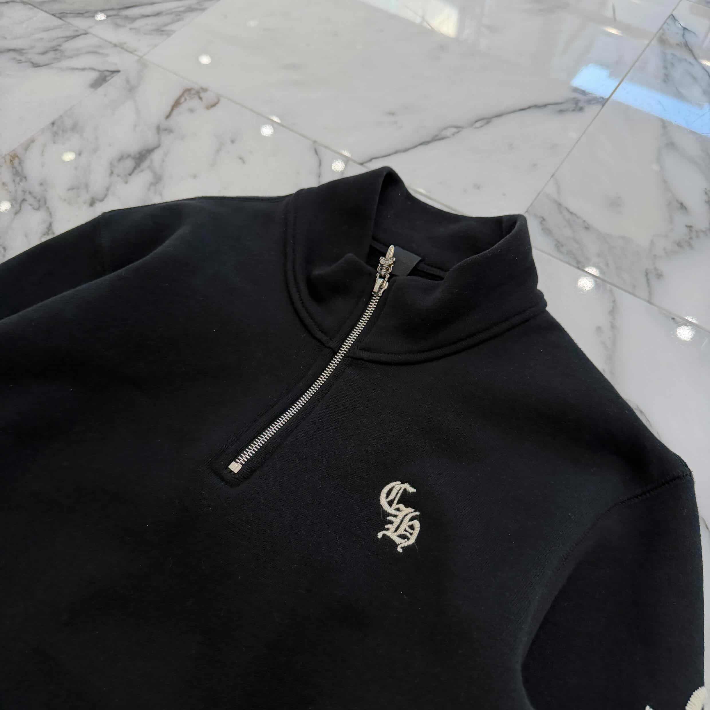 CHROME HEARTS Y NOT SLO RIDE Half Zip Sweat Shirt Size S クロムハーツ ワイノット スローライド ハーフジップ スウェットシャツ サイズS