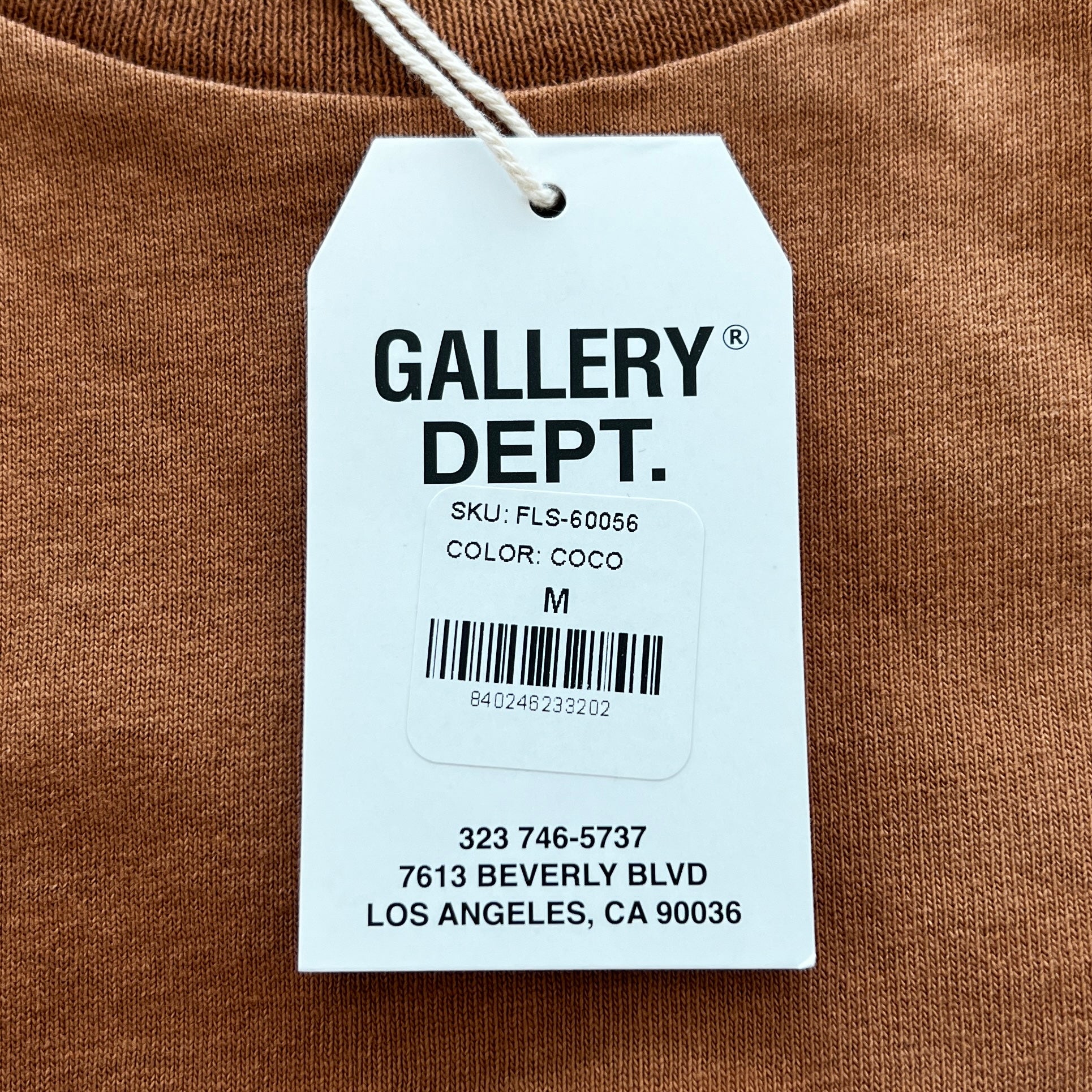 GALLERY DEPT. French Long Sleeve Tee "COCOA" FLS-60056 Size M ギャラリーデプト フレンチ ロングスリーブ Tシャツ "ココア" サイズM