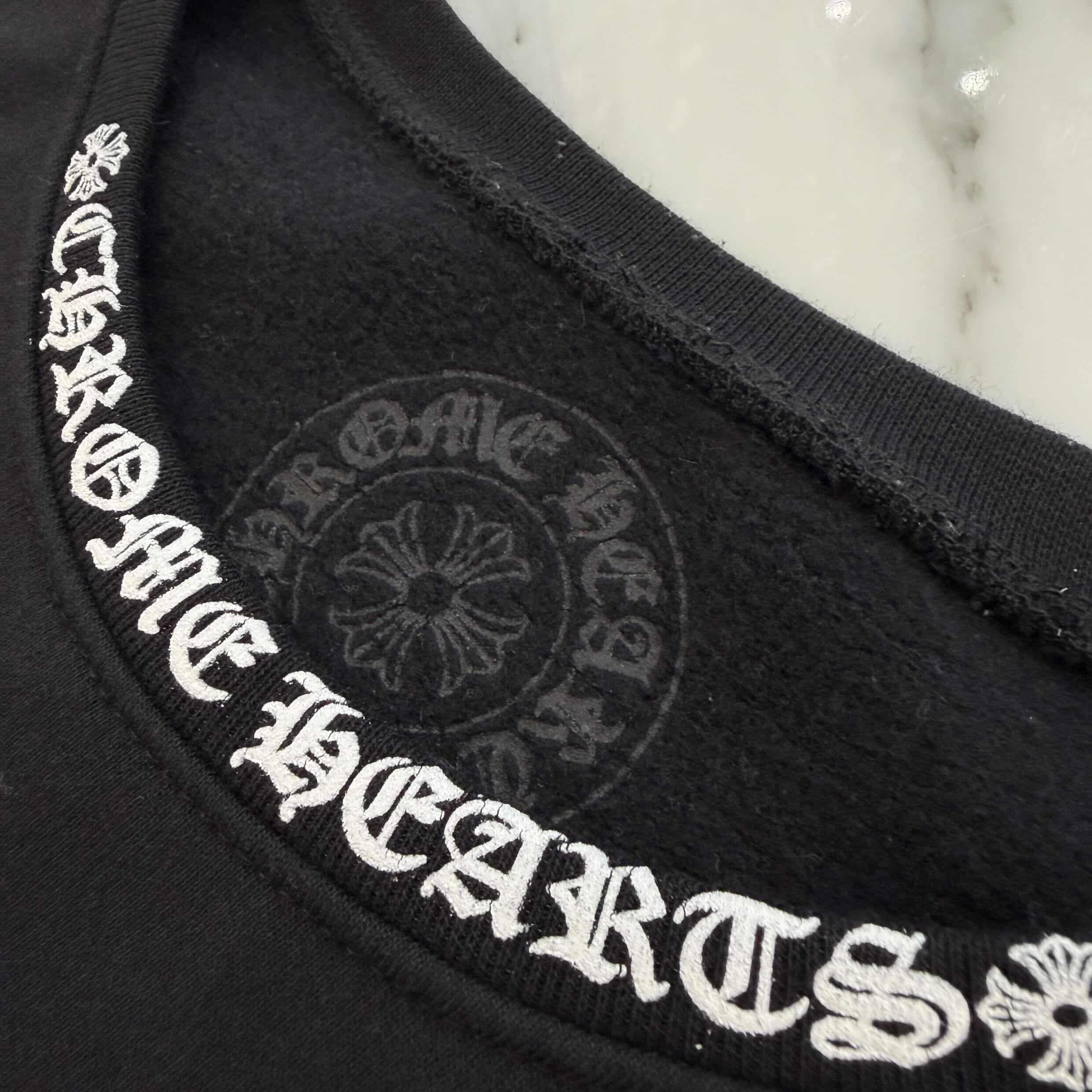 CHROME HEARTS Neck Logo Crewneck Sweatshirt Size L クロムハーツ ネックロゴクルーネックスウェットシャツ サイズL