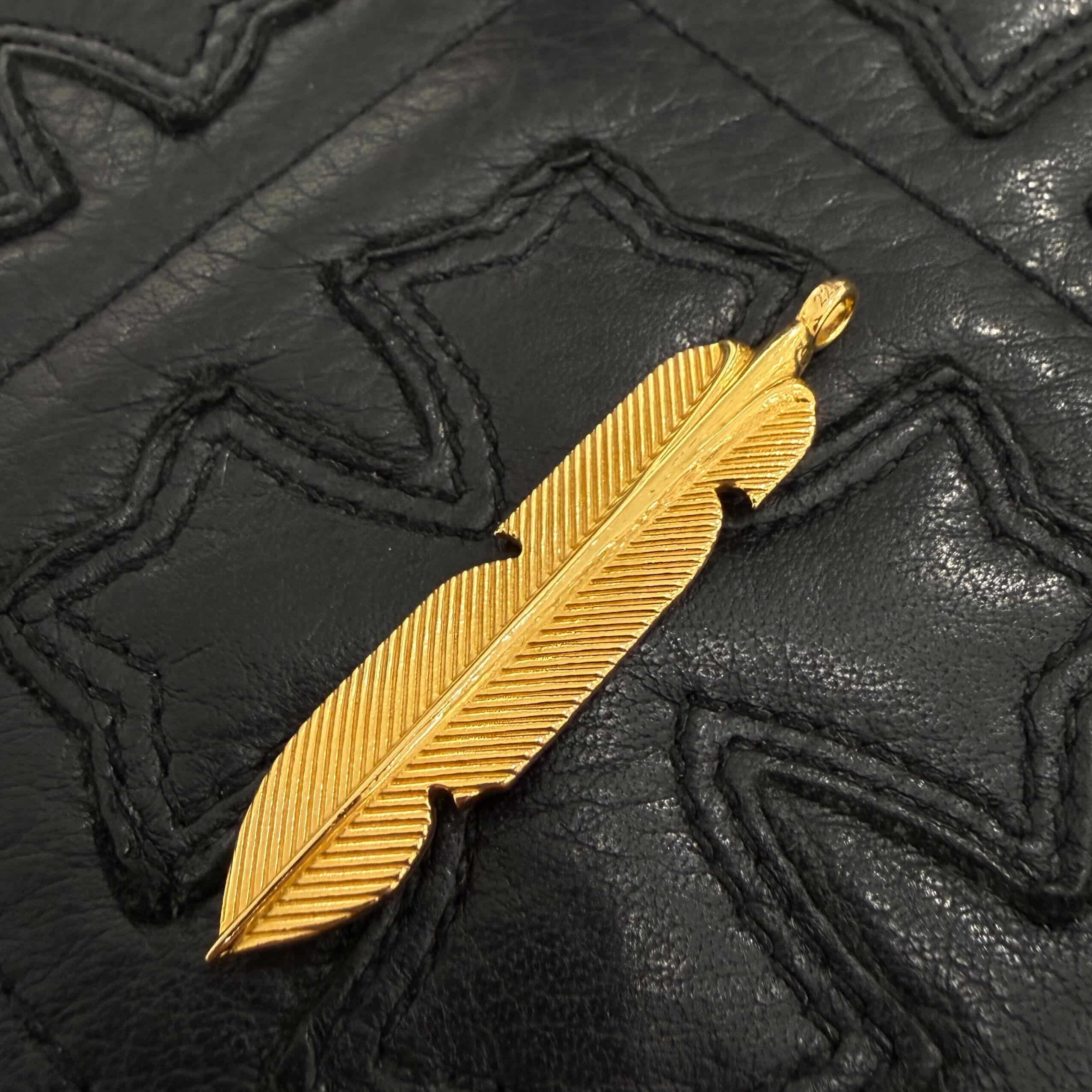CHROME HEARTS 22K FEATHER Pendant Charm クロムハーツ 22K フェザー ペンダントチャーム