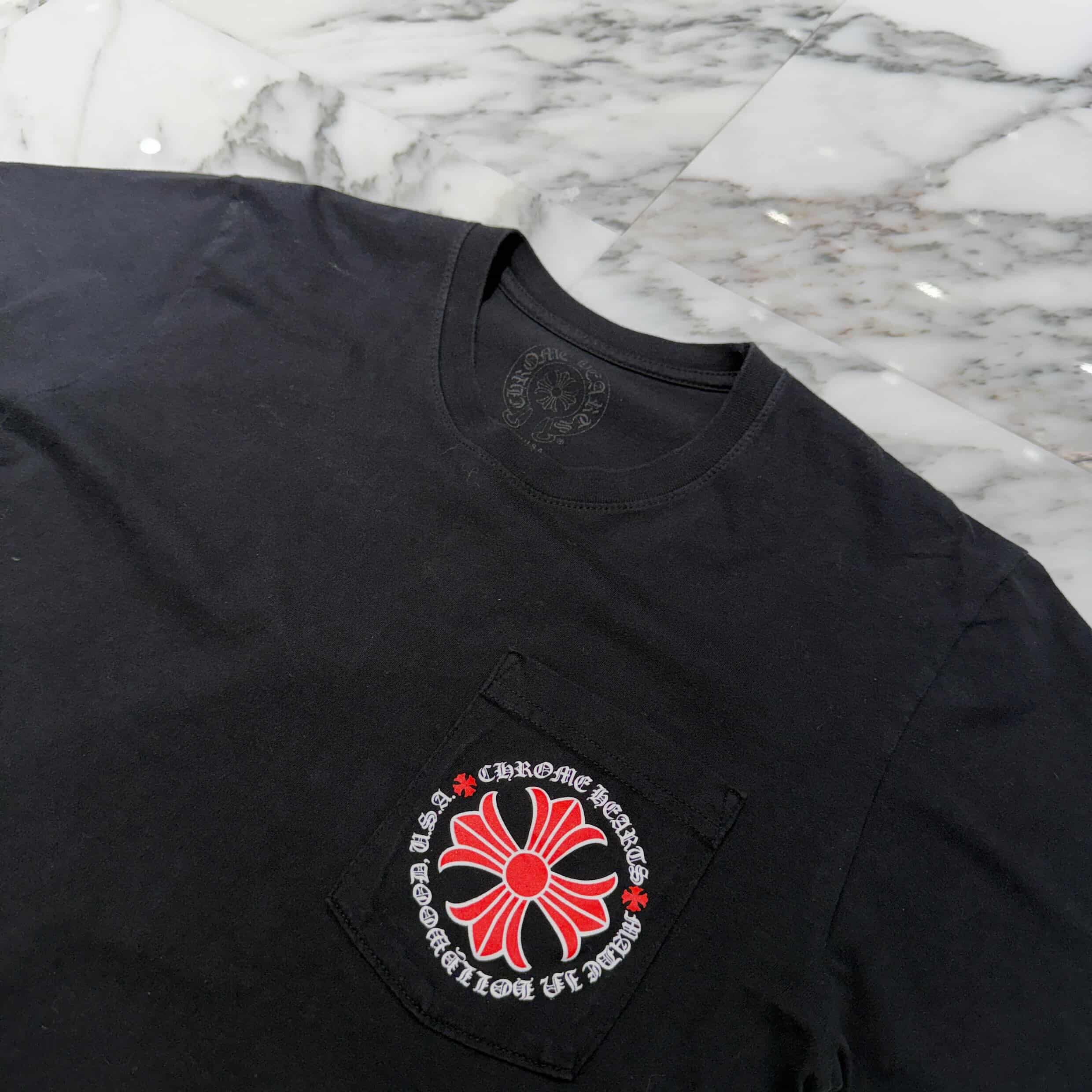 CHROME HEARTS Hollywood Limited Red CH Plus Horseshoe Tee Size M クロムハーツ ハリウッド限定 レッド CHプラス ホースシュー Tシャツ サイズM