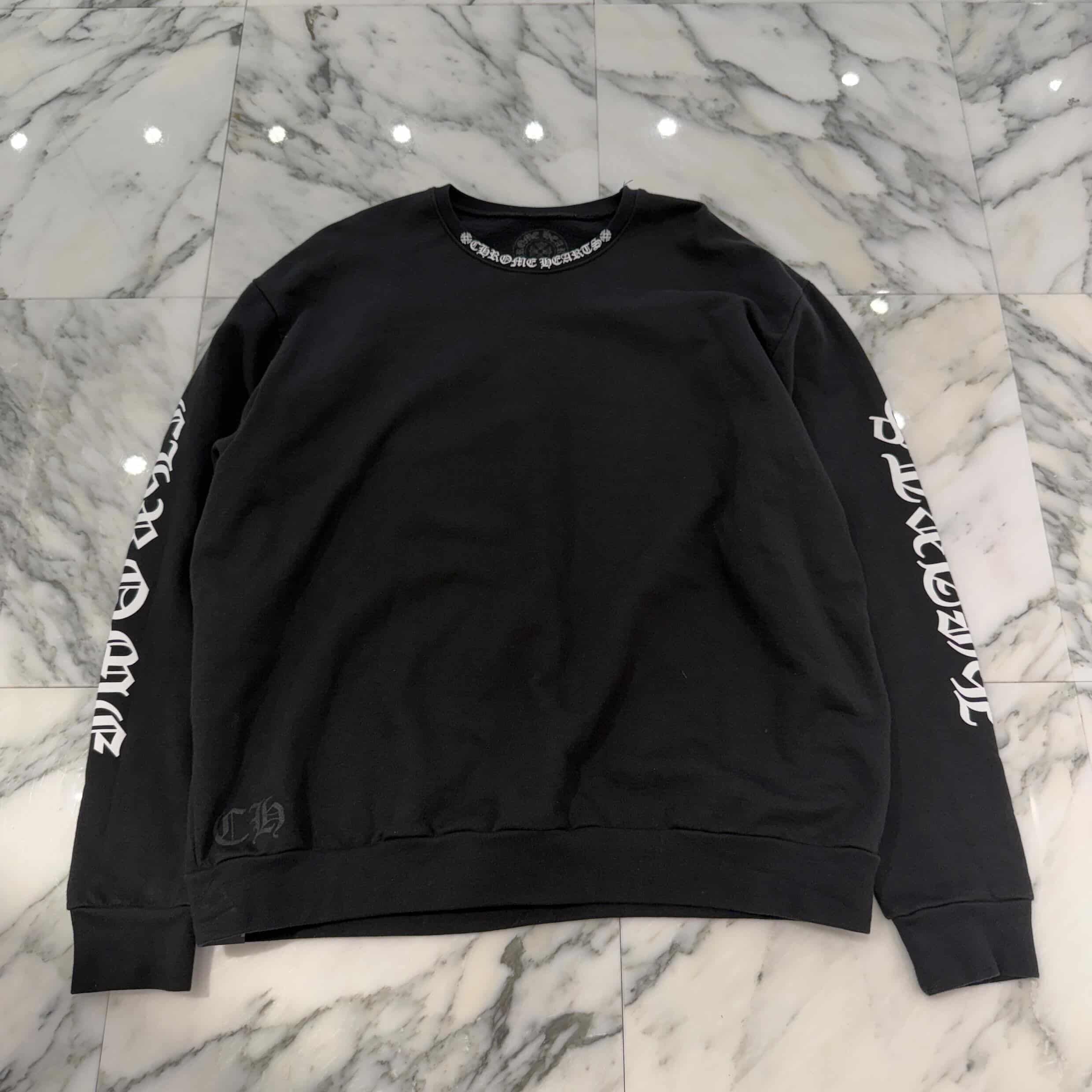 CHROME HEARTS Neck Logo Crewneck Sweatshirt Size L クロムハーツ ネックロゴクルーネックスウェットシャツ サイズL