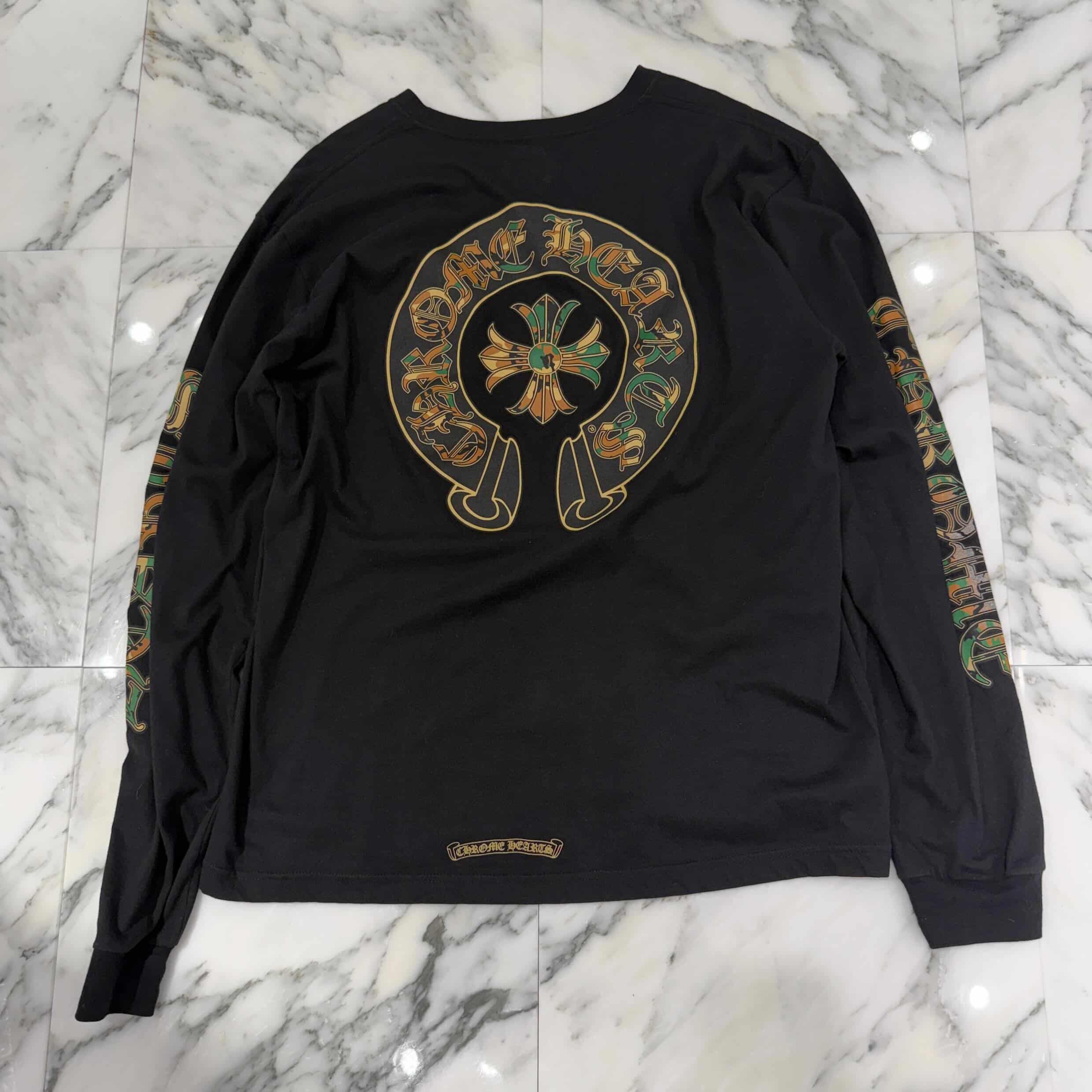 CHROME HEARTS Camo Horseshoe Long Sleeve Tee Size XL クロムハーツ カモ ホースシュー ロングスリーブ ティーシャツ サイズXL