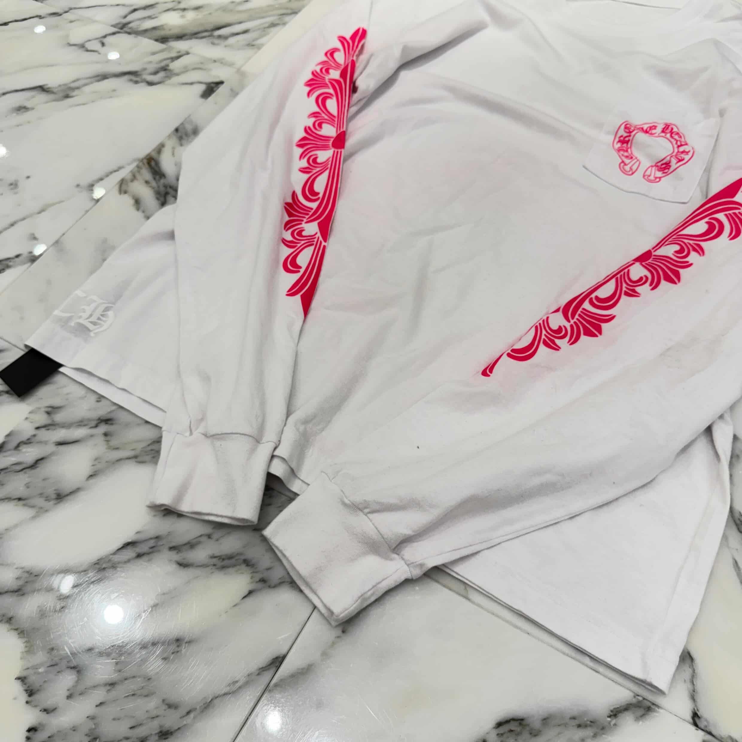 CHROME HEARTS 2025SS Floral Cross Horseshoe Long Sleeve Tee Size XL クロムハーツ フローラルクロス ホースシュー ロングスリーブTシャツ サイズXL