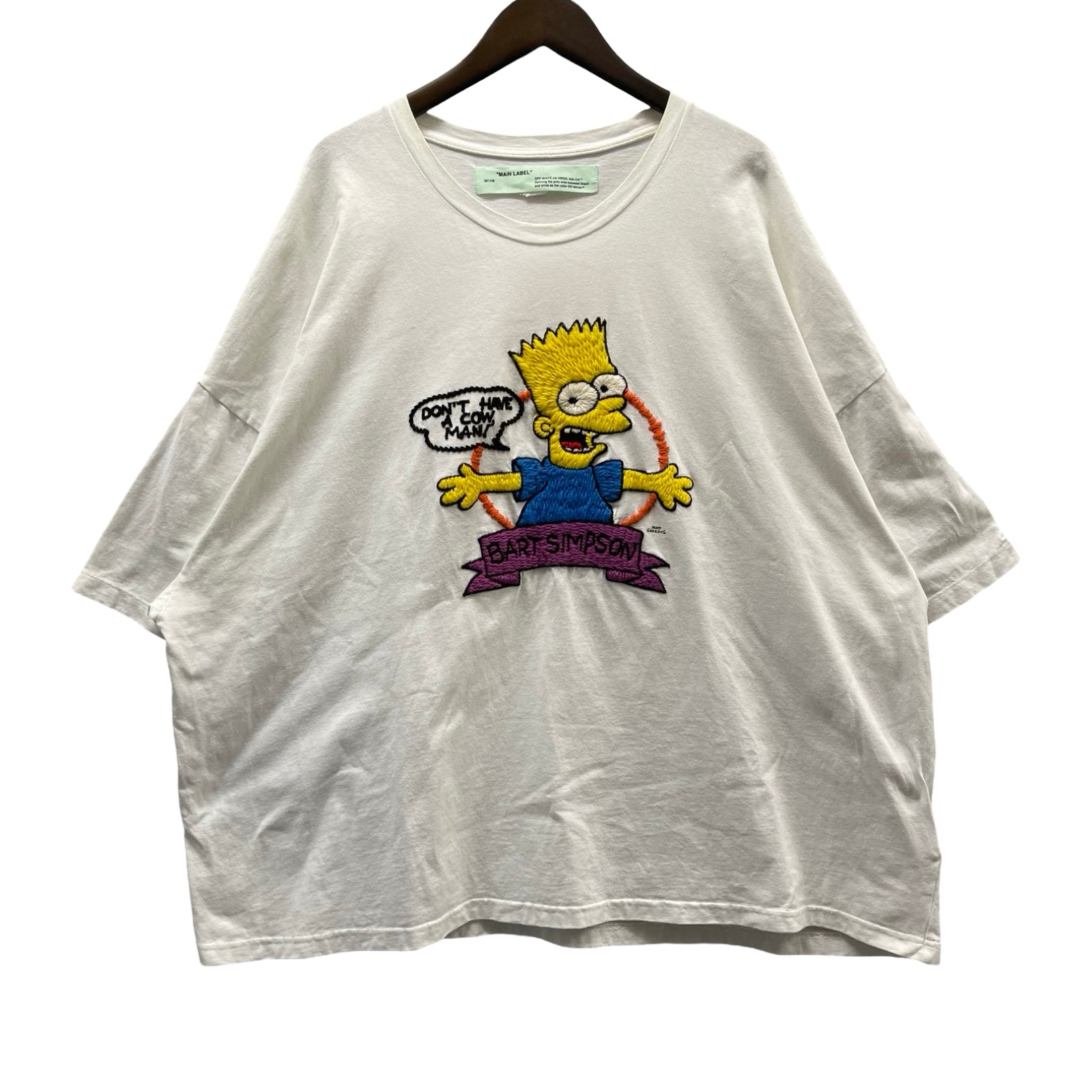 OFF-WHITE 2019SS The Simpsons Print Oversized T-Shirt OMAA066S19185004 Size S