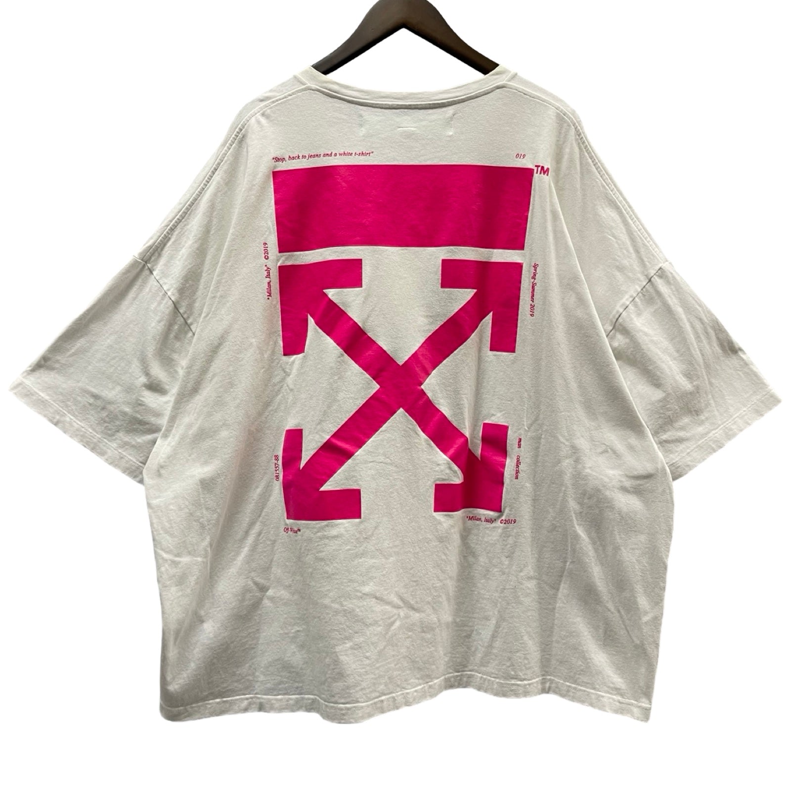 OFF-WHITE 2019SS The Simpsons Print Oversized T-Shirt OMAA066S19185004 Size S