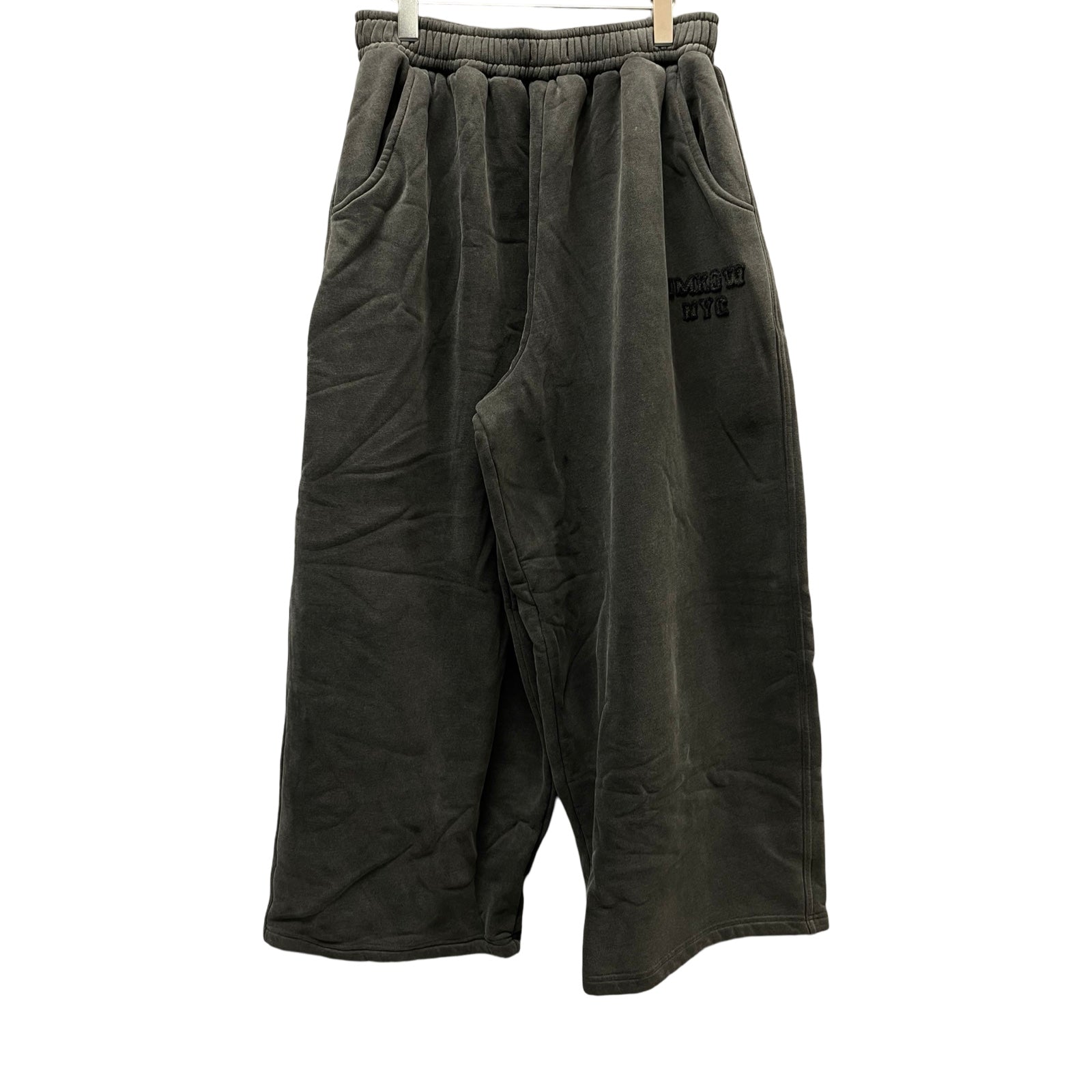 UMKOW 2024AW Enzyme Washed Cotton Jersey Sweat Pants Size S