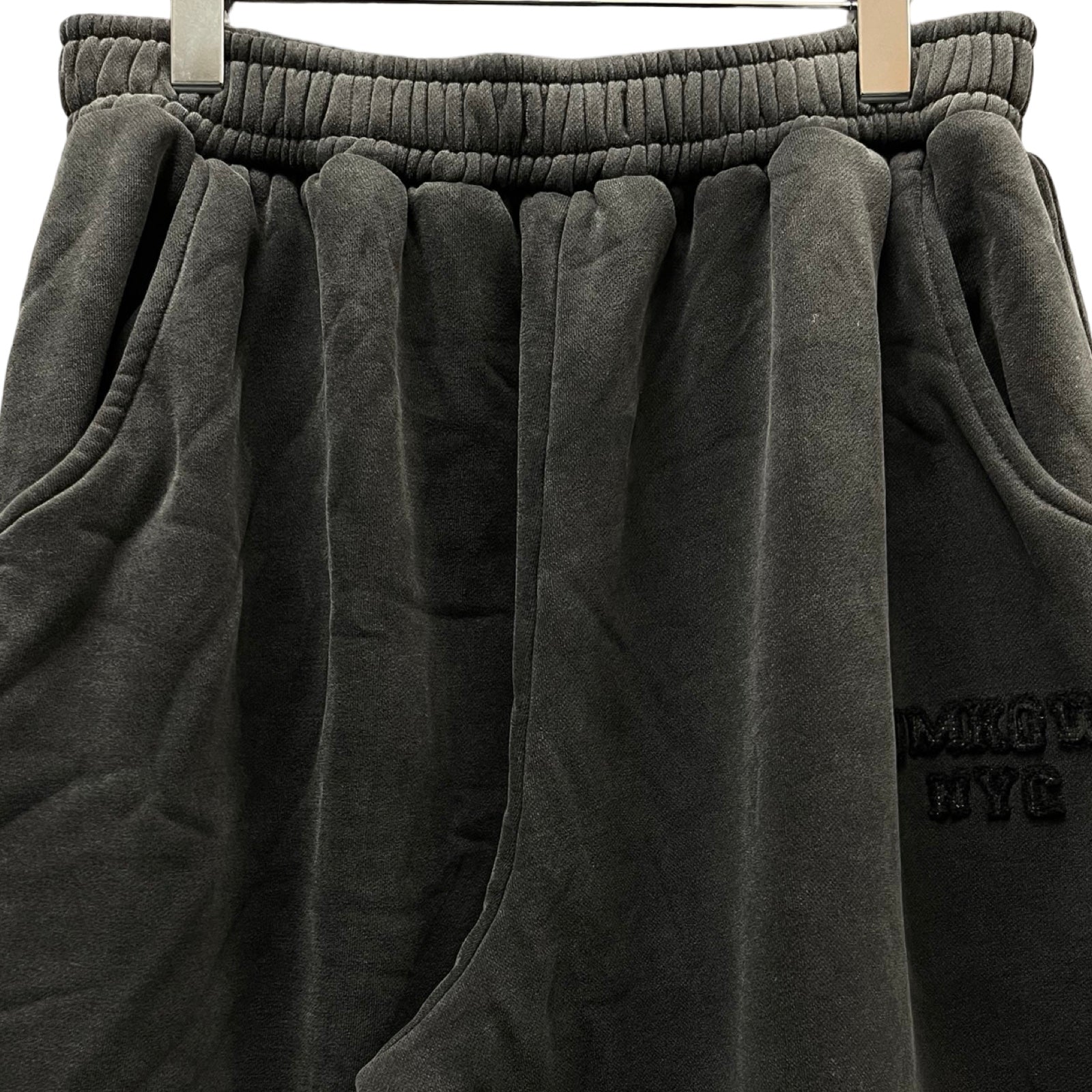 UMKOW 2024AW Enzyme Washed Cotton Jersey Sweat Pants Size S