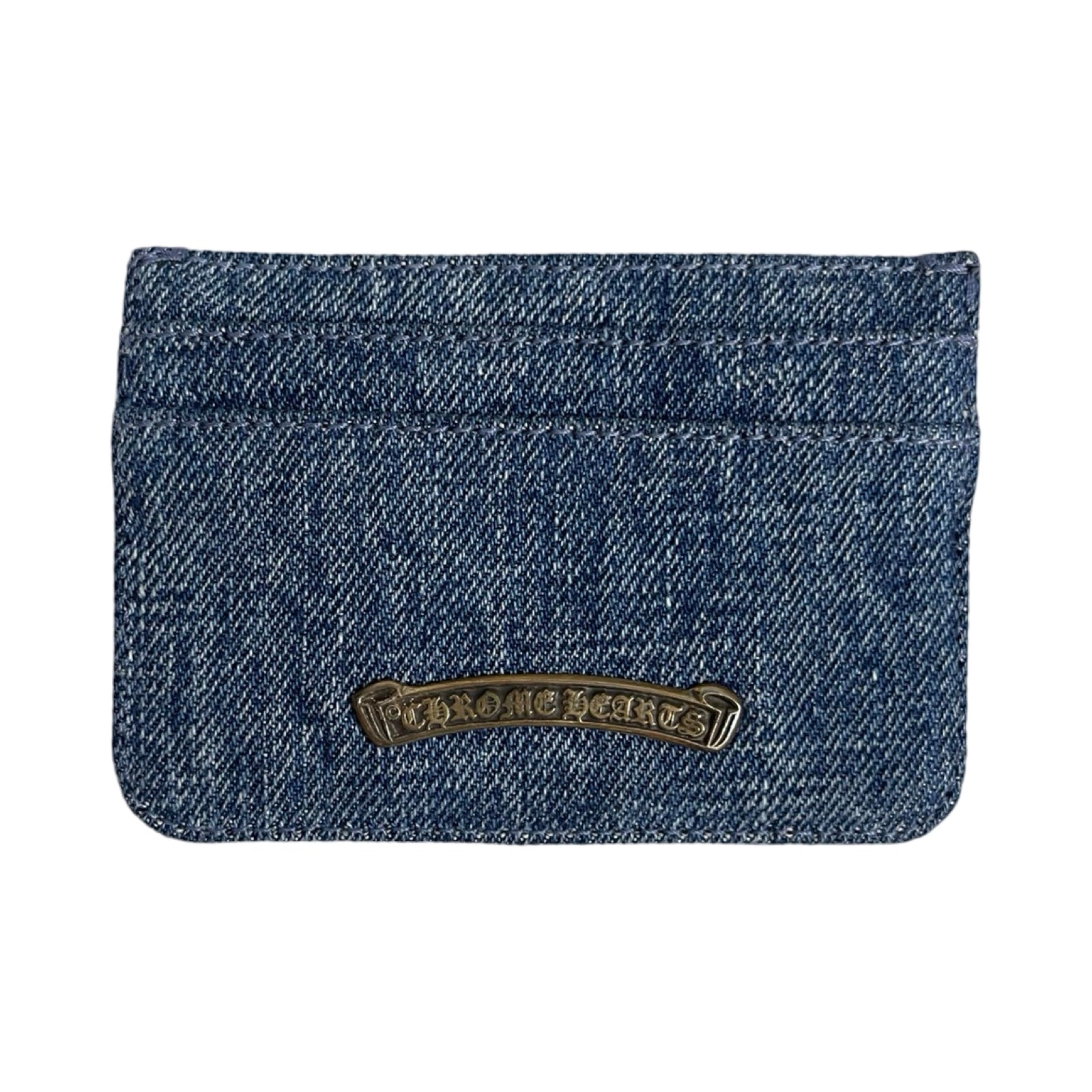 CHROME HEARTS Cemetery Cross Denim Card Case