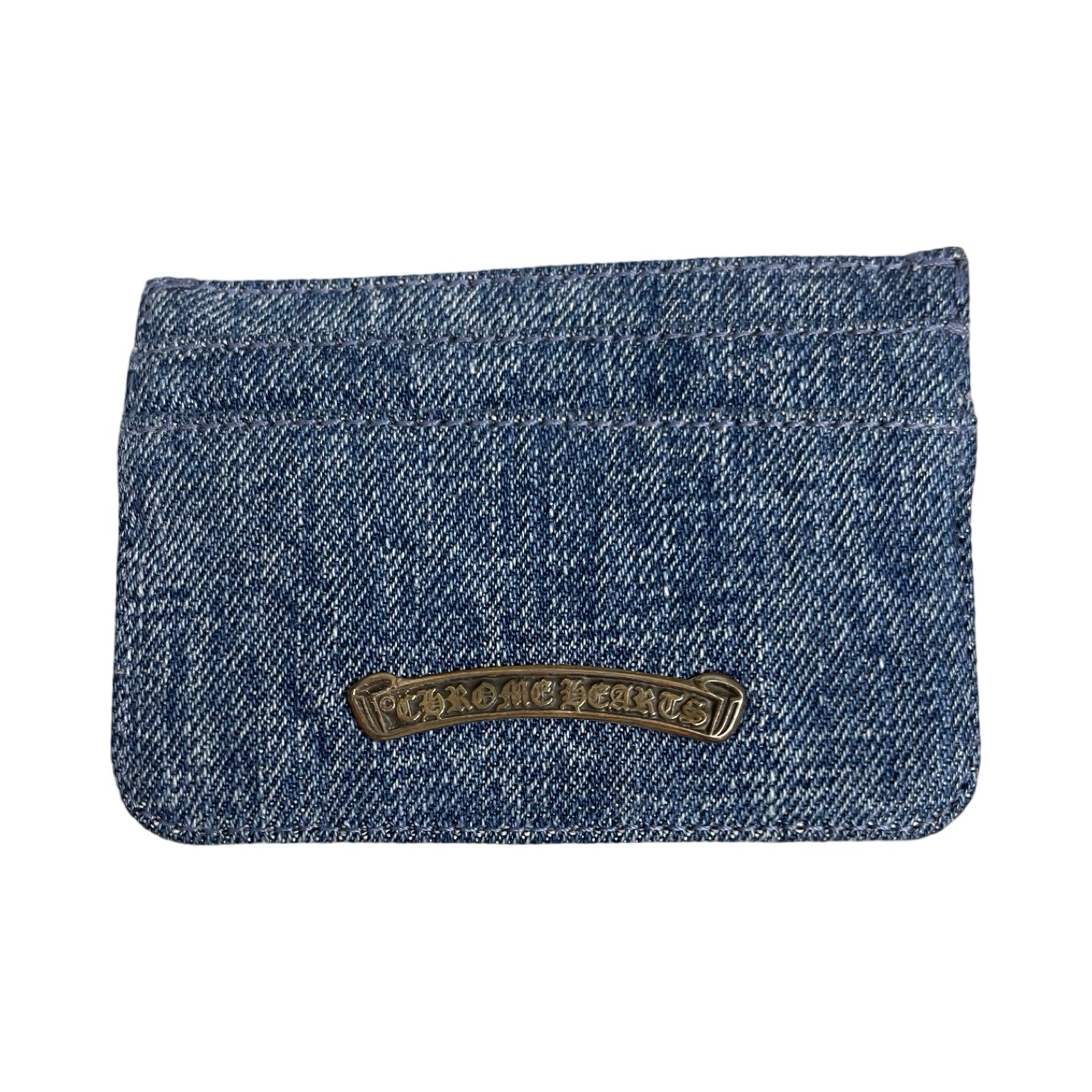 CHROME HEARTS Cemetery Cross Denim Card Case