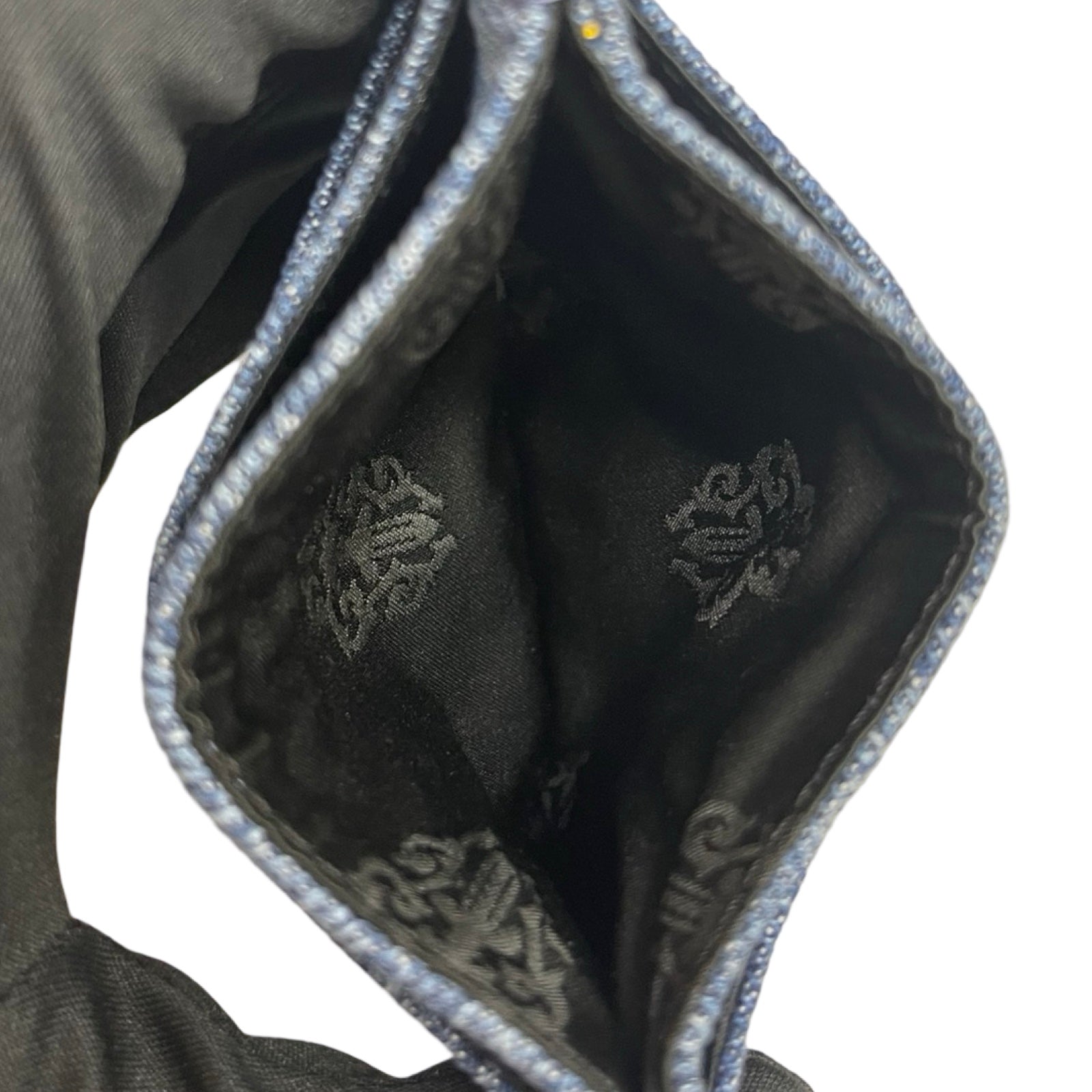 CHROME HEARTS Cemetery Cross Denim Card Case