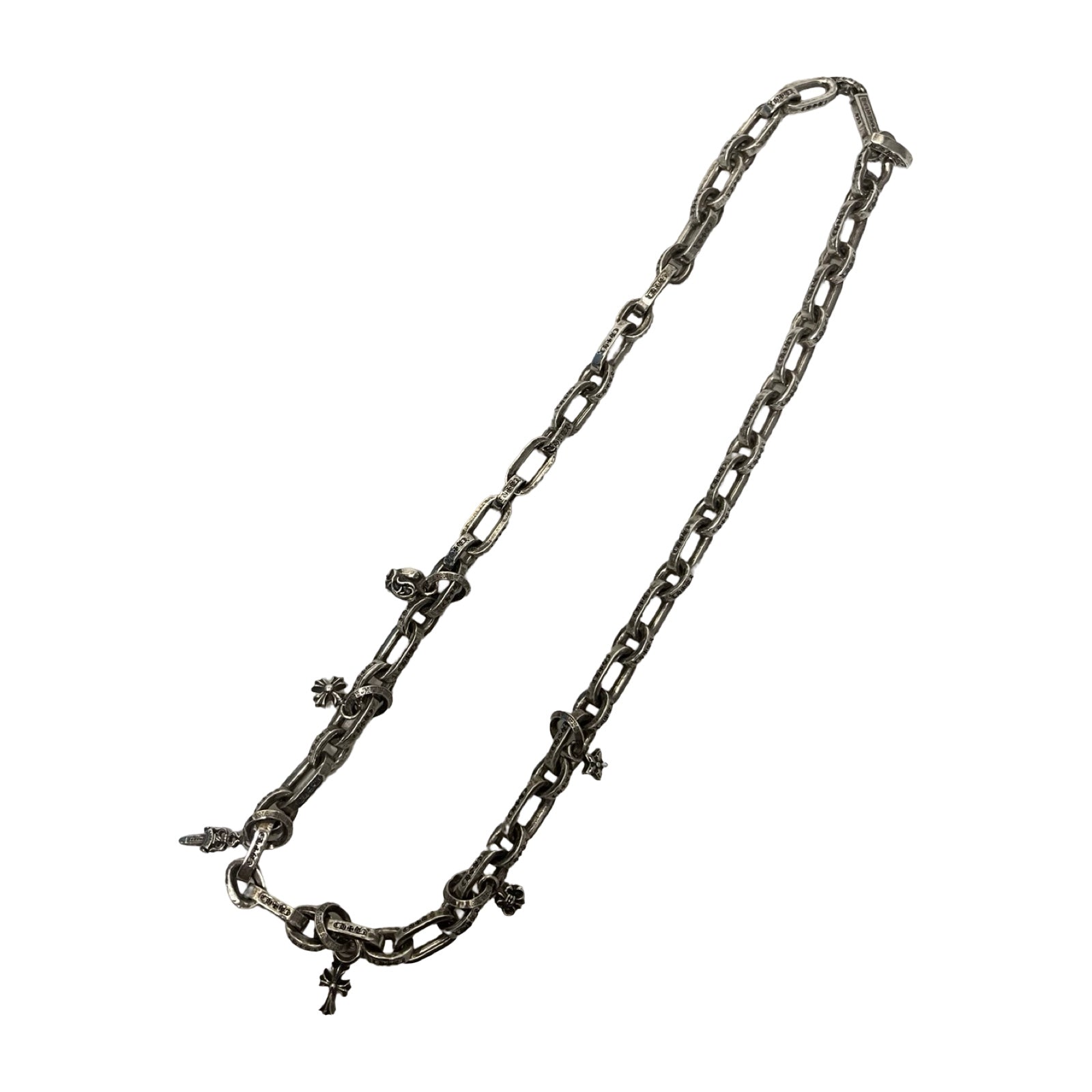 CHROME HEARTS Paper E Chain Multi Motif Necklace