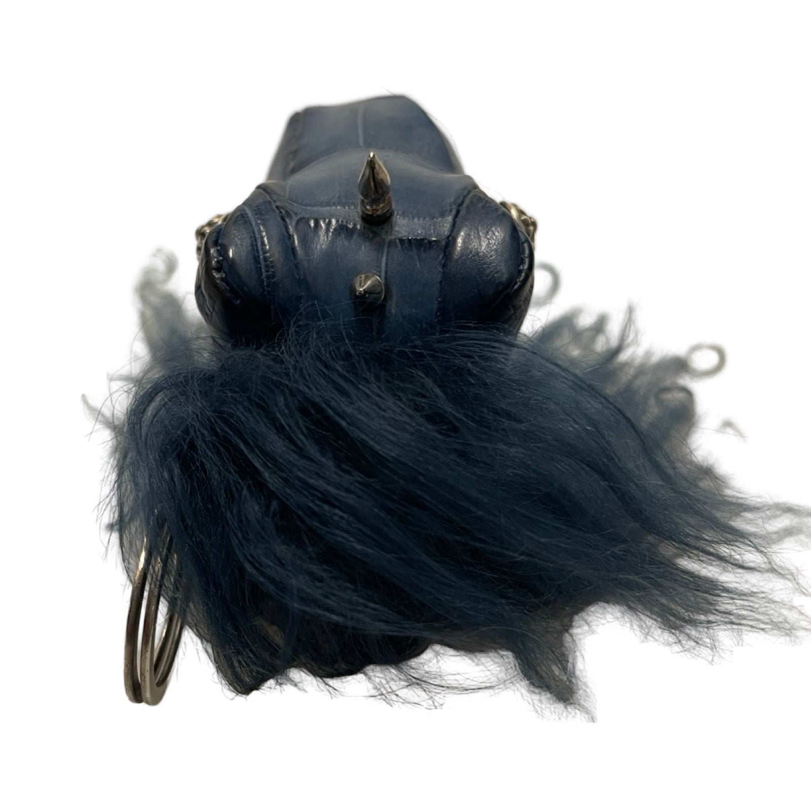 CHROME HEARTS Dinosaur Alligator Leather Cross Ball Key Ring