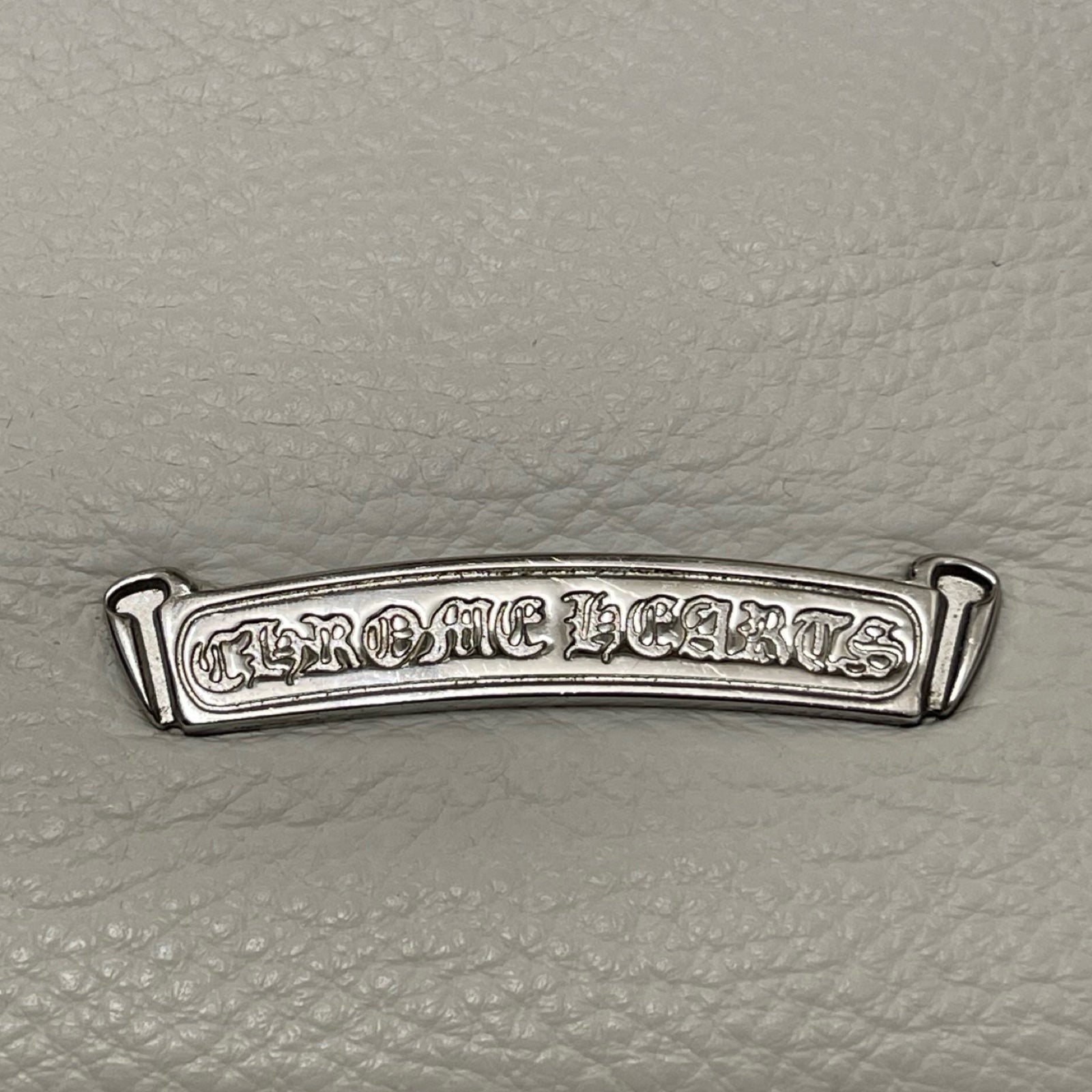 CHROME HEARTS PLUG 3 Cemetary Cross Patch Leather Shoulder Bag