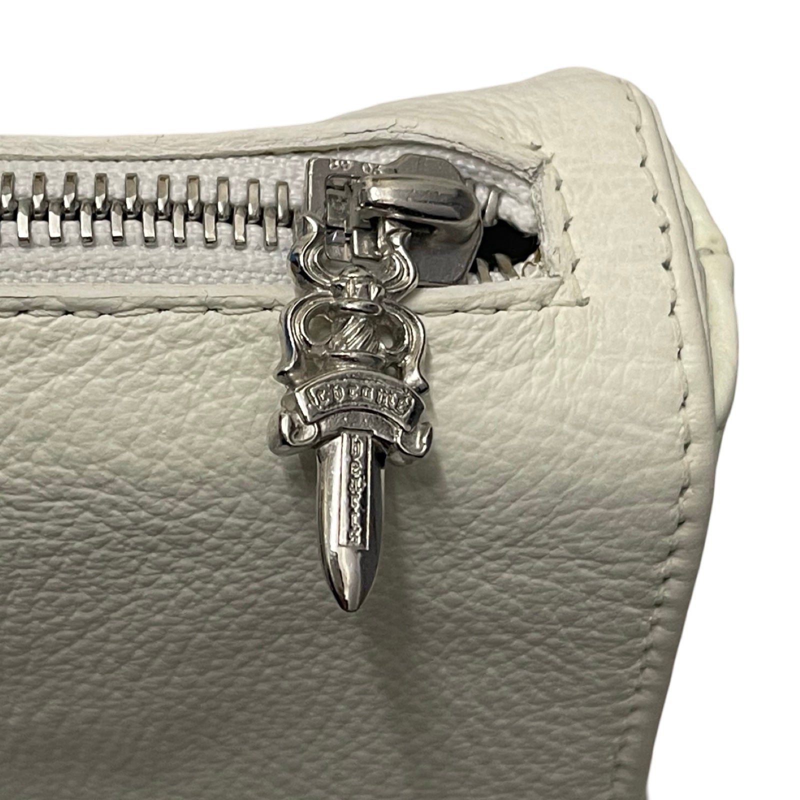 CHROME HEARTS PLUG 3 Cemetary Cross Patch Leather Shoulder Bag