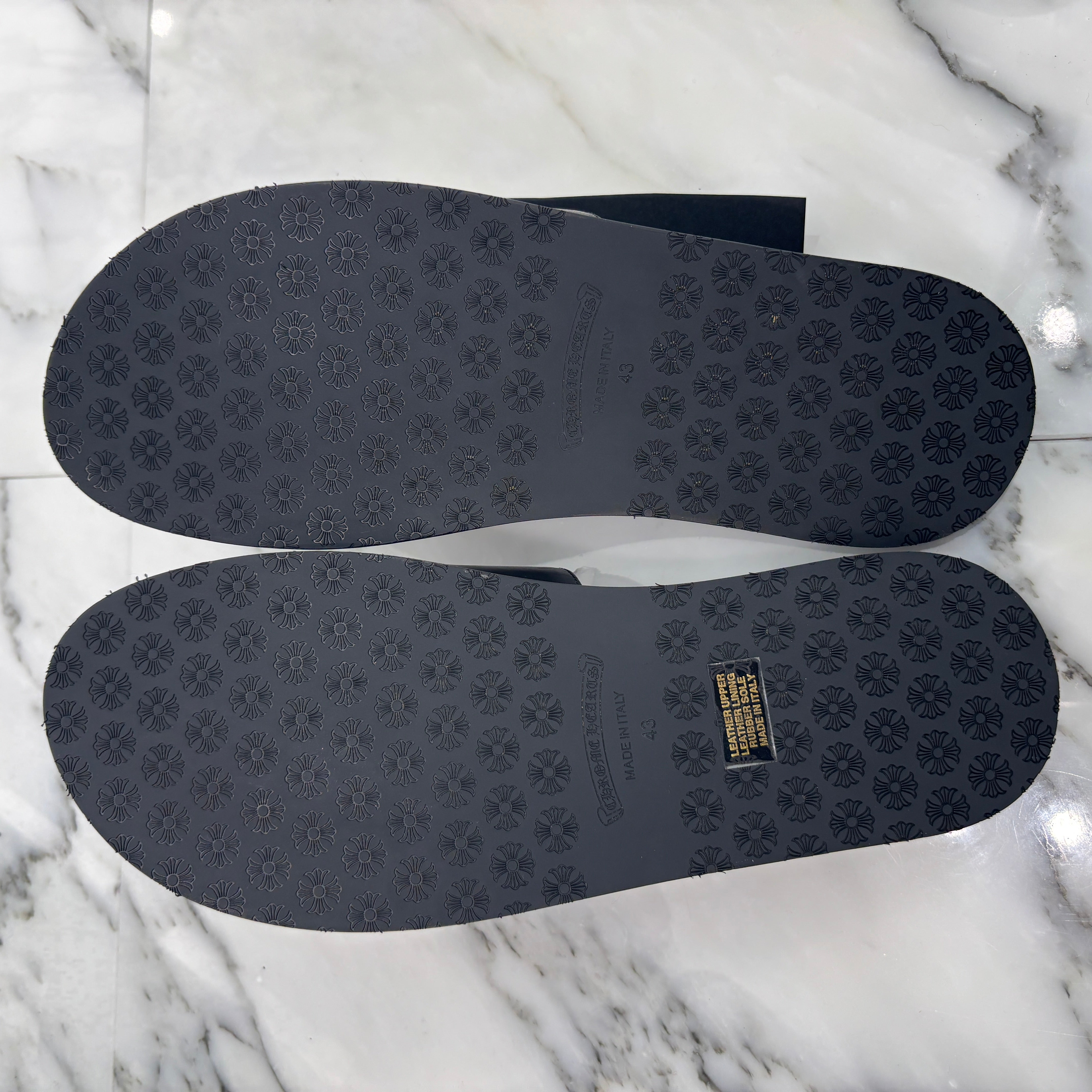 CHROME HEARTS Leather Cross Patch Sandals Size 43（27.5～28cm） クロムハーツ レザークロスパッチ サンダル サイズ43（27.5～28cm）