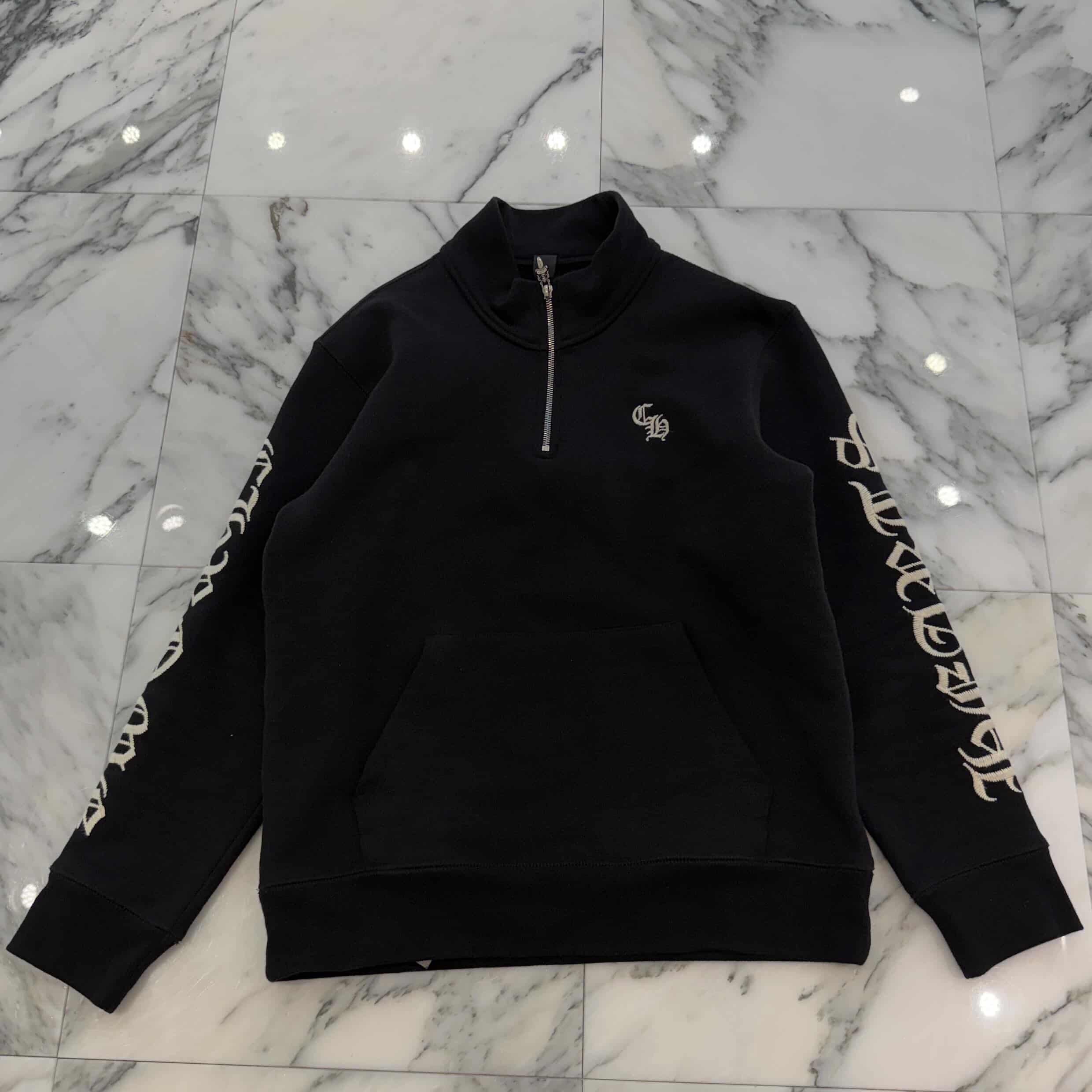 CHROME HEARTS Y NOT SLO RIDE Half Zip Sweat Shirt Size S クロムハーツ ワイノット スローライド ハーフジップ スウェットシャツ サイズS