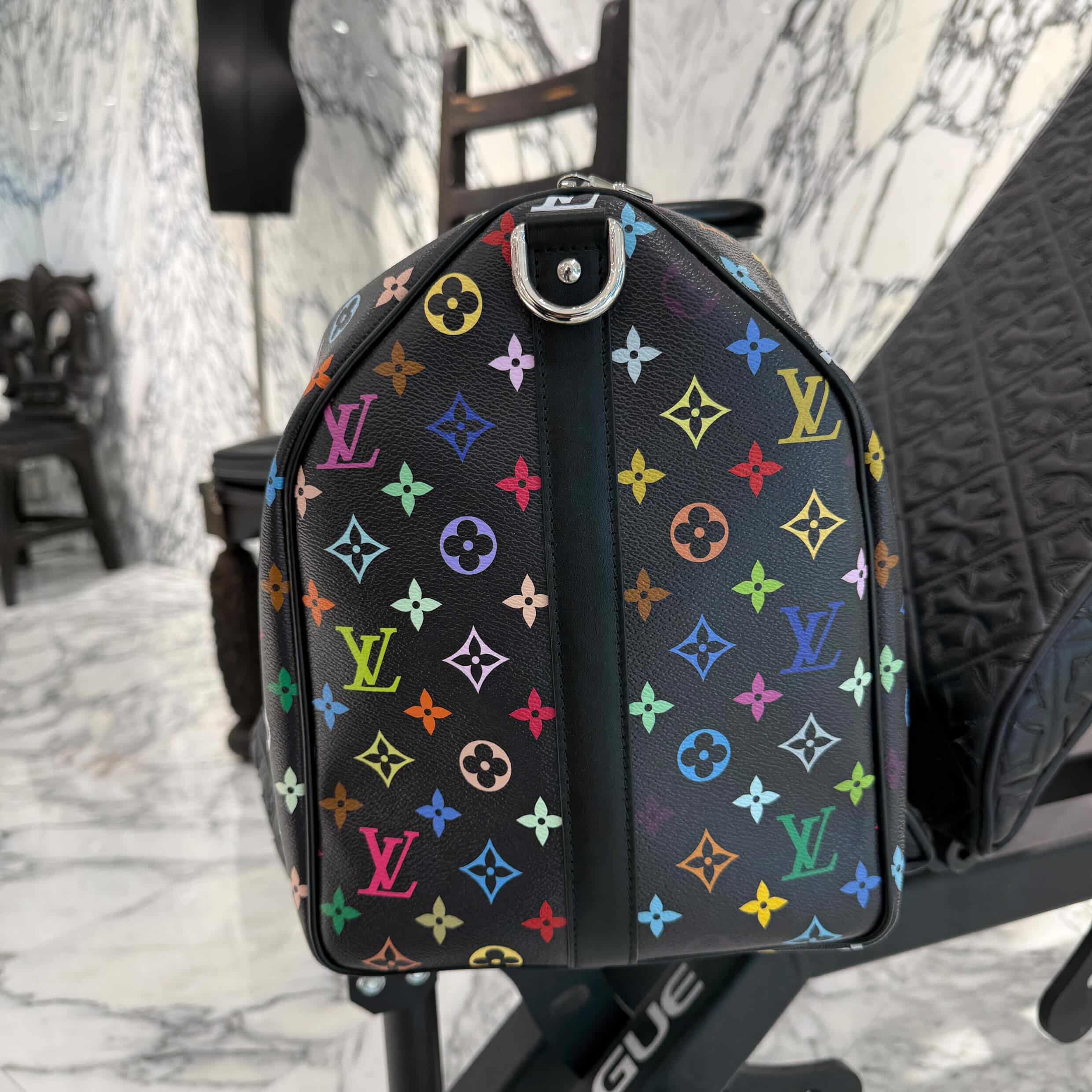 LOUIS VUITTON × Takashi Murakami 2025SS Multicolor Monogram Keepall Bandoulière 50 M13745 ルイヴィトン × 村上隆 マルチカラー モノグラム キーポル・バンドリエール 50
