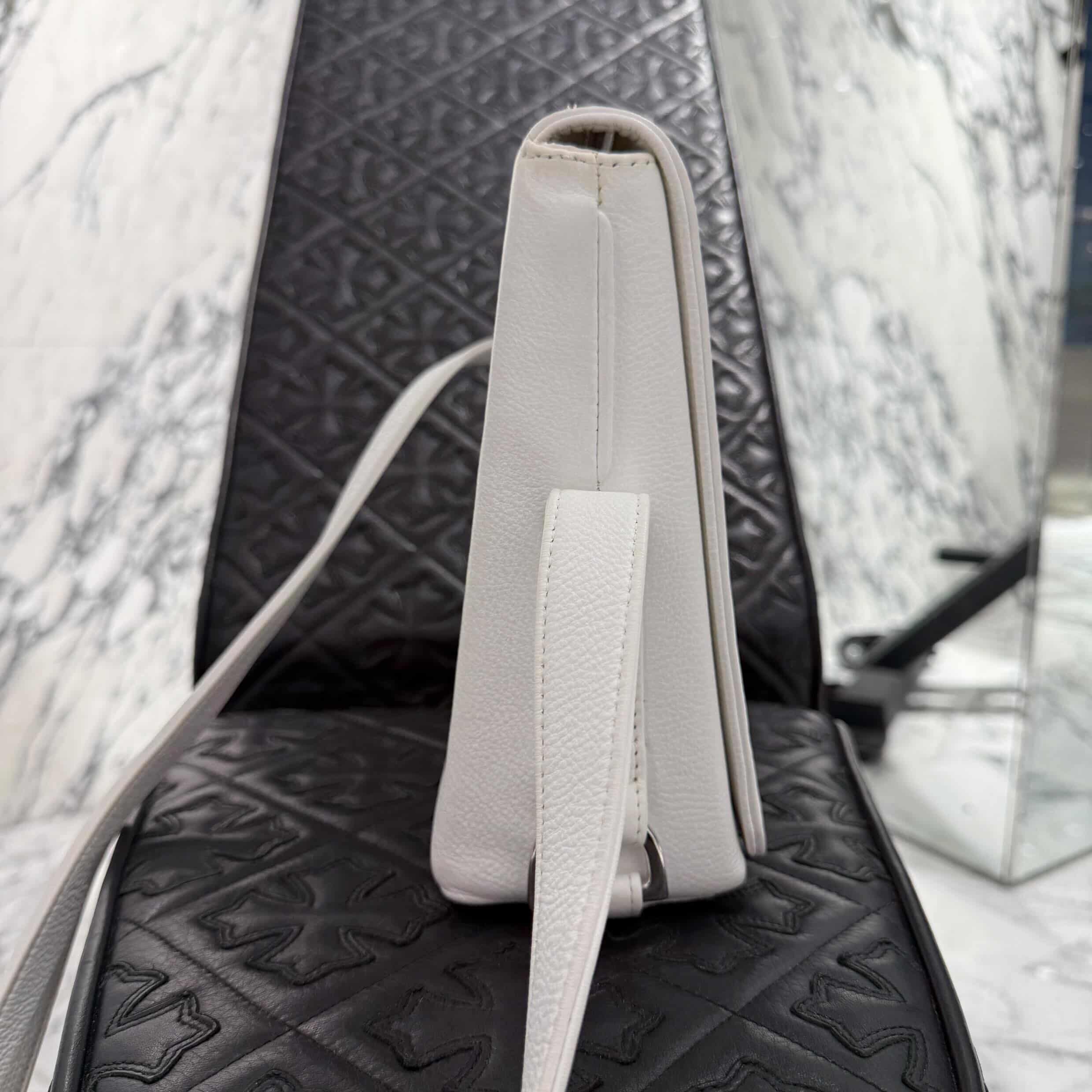 CHROME HEARTS PLUG 3 Cemetary Cross Patch Leather Shoulder Bag クロムハーツ プラグ 3セメタリークロス パッチ レザー ショルダーバッグ