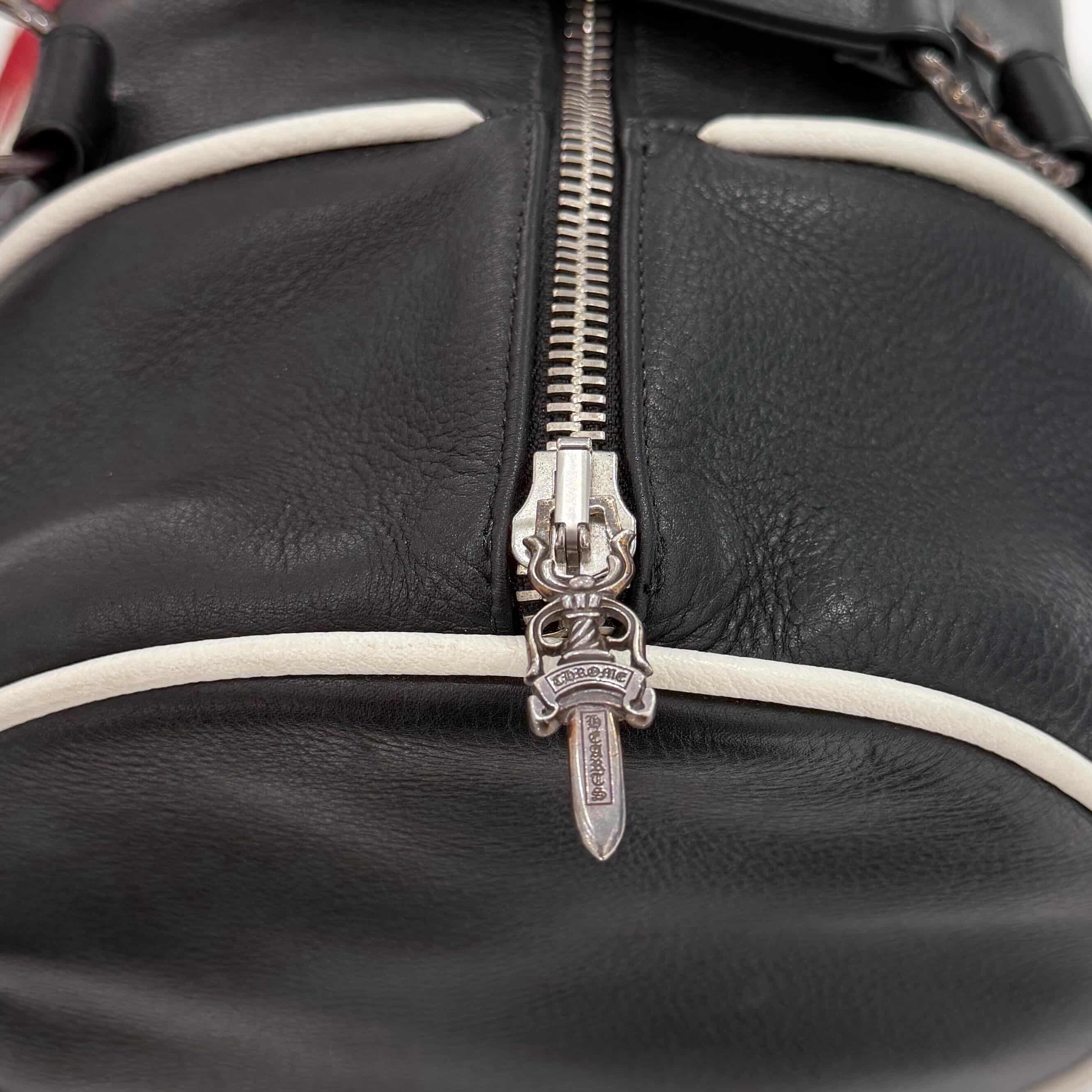 CHROME HEARTS Las Vegas Limited DOMINO Cemetery Cross Patch Duffle Leather Boston Bag クロムハーツ ラスベガス限定 ドミノ セメタリークロスパッチ ダッフル レザー ボストンバッグ