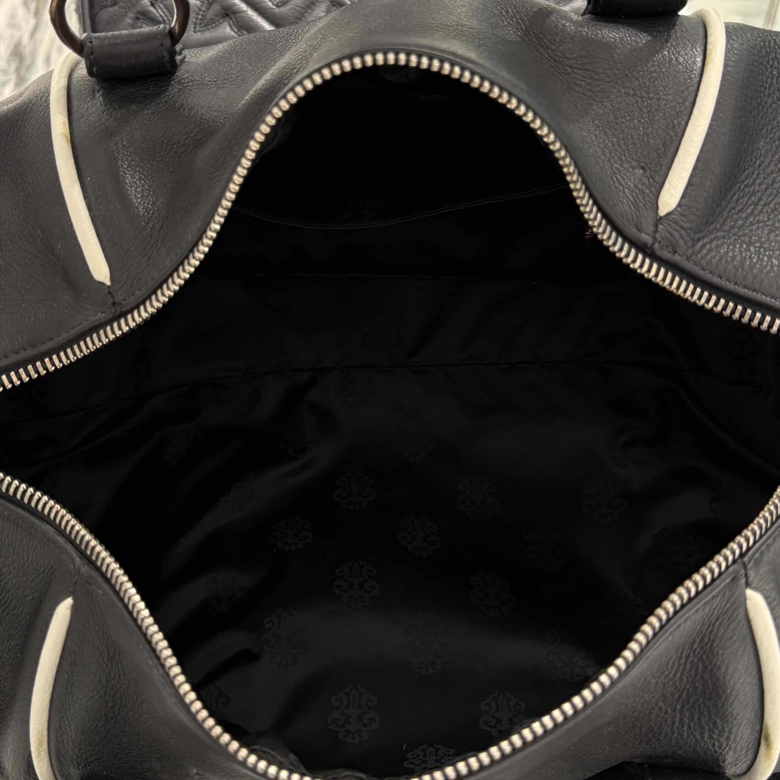CHROME HEARTS Las Vegas Limited DOMINO Cemetery Cross Patch Duffle Leather Boston Bag クロムハーツ ラスベガス限定 ドミノ セメタリークロスパッチ ダッフル レザー ボストンバッグ