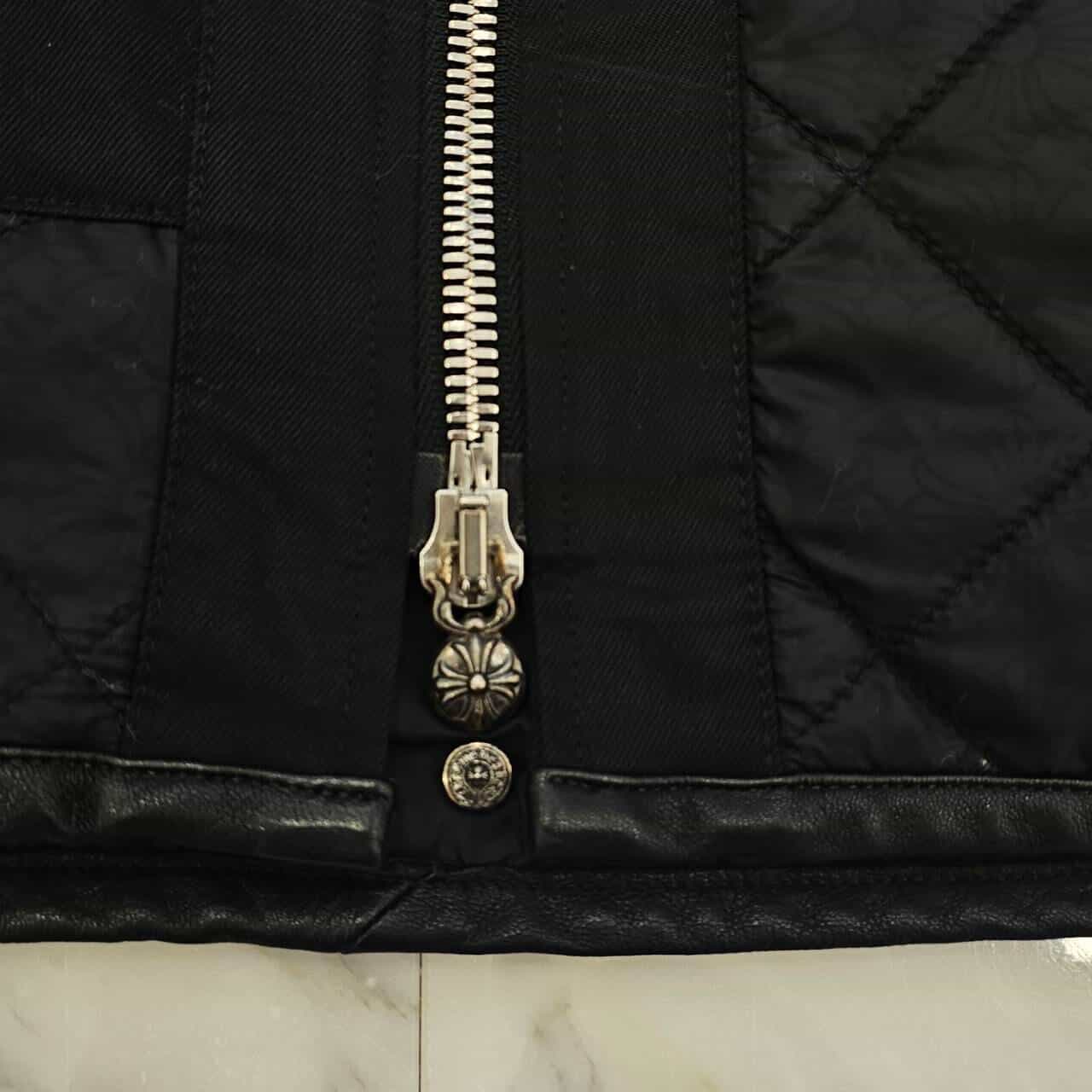 CHROME HEARTS × MATTY BOY CHOMPER Leather Patch Nylon Vest Size L