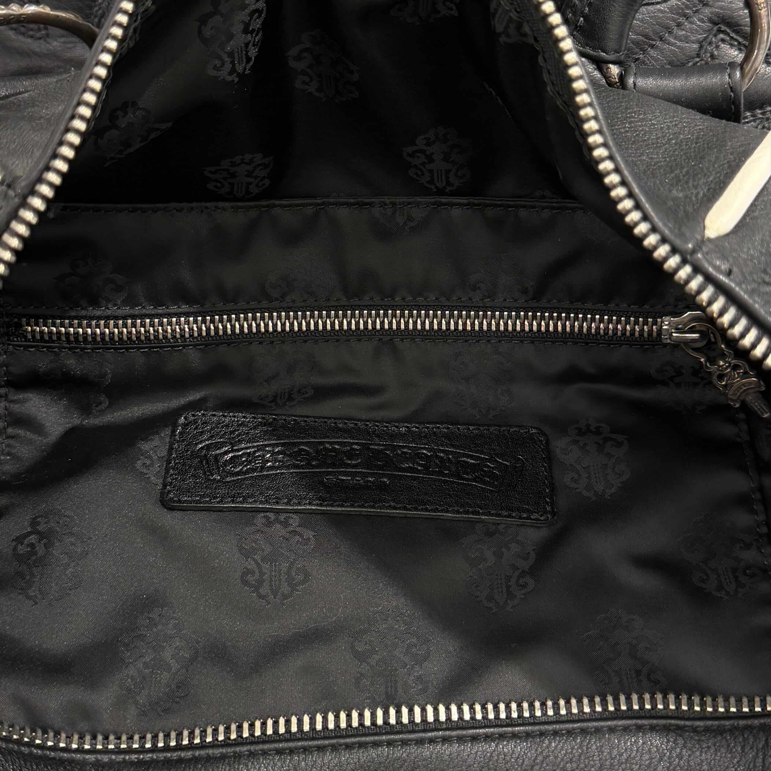 CHROME HEARTS Las Vegas Limited DOMINO Cemetery Cross Patch Duffle Leather Boston Bag クロムハーツ ラスベガス限定 ドミノ セメタリークロスパッチ ダッフル レザー ボストンバッグ