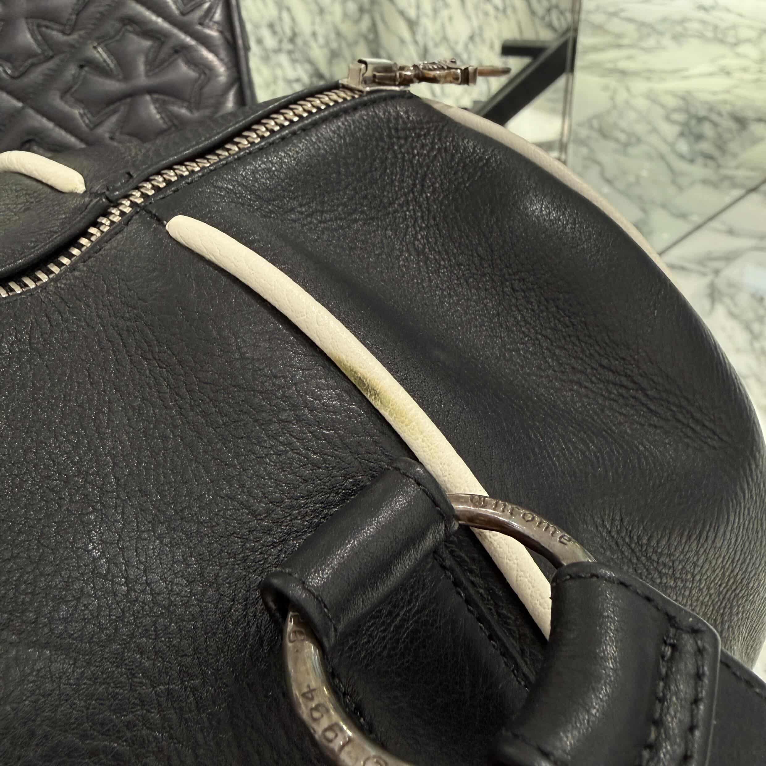 CHROME HEARTS Las Vegas Limited DOMINO Cemetery Cross Patch Duffle Leather Boston Bag クロムハーツ ラスベガス限定 ドミノ セメタリークロスパッチ ダッフル レザー ボストンバッグ