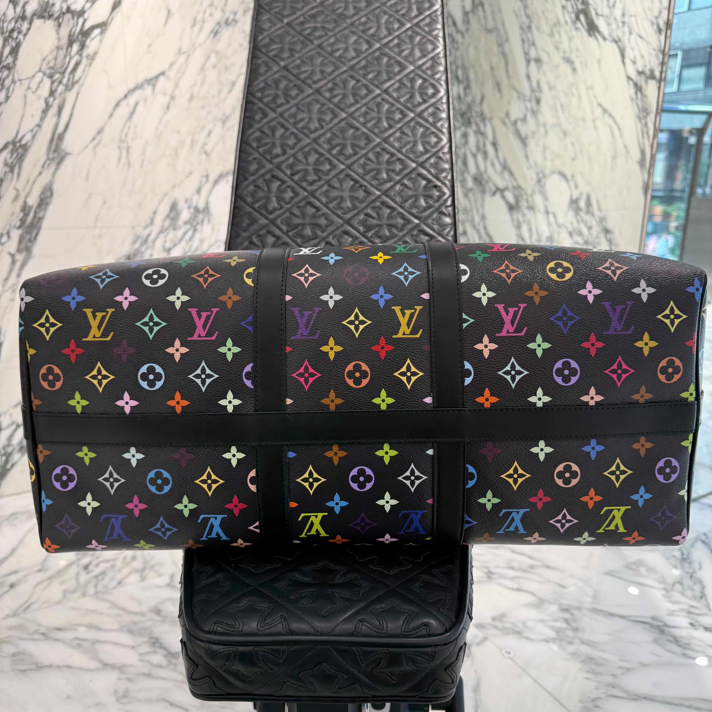 LOUIS VUITTON × Takashi Murakami 2025SS Multicolor Monogram Keepall Bandoulière 50 M13745 ルイヴィトン × 村上隆 マルチカラー モノグラム キーポル・バンドリエール 50