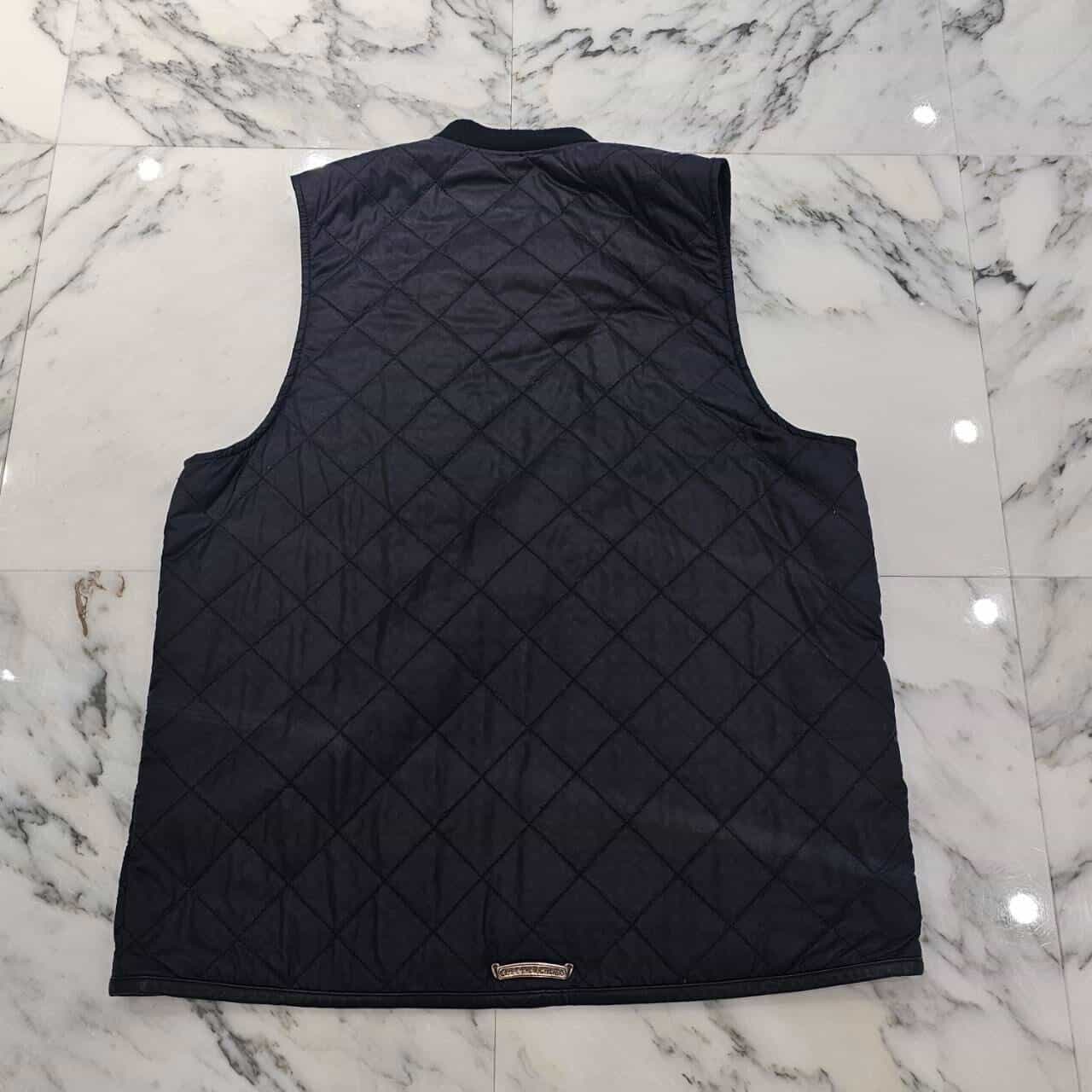 CHROME HEARTS × MATTY BOY CHOMPER Leather Patch Nylon Vest Size L