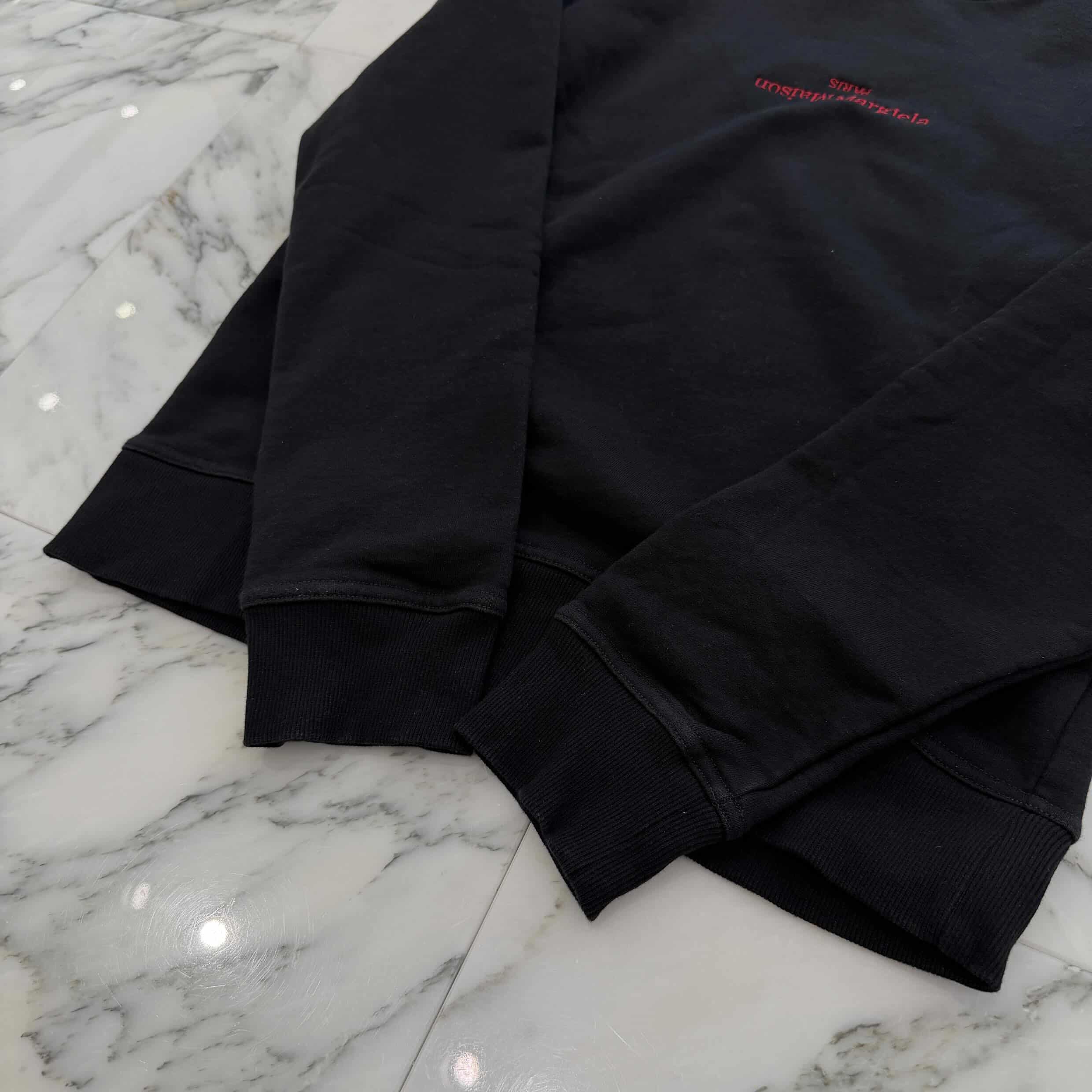 Maison Margiela 2020SS Upside Down Logo Embroidery Sweat Shirt S50GU0166 Size 46 メゾンマルジェラ アップ サイド ダウン ロゴ刺繡 スウェットシャツ サイズ46