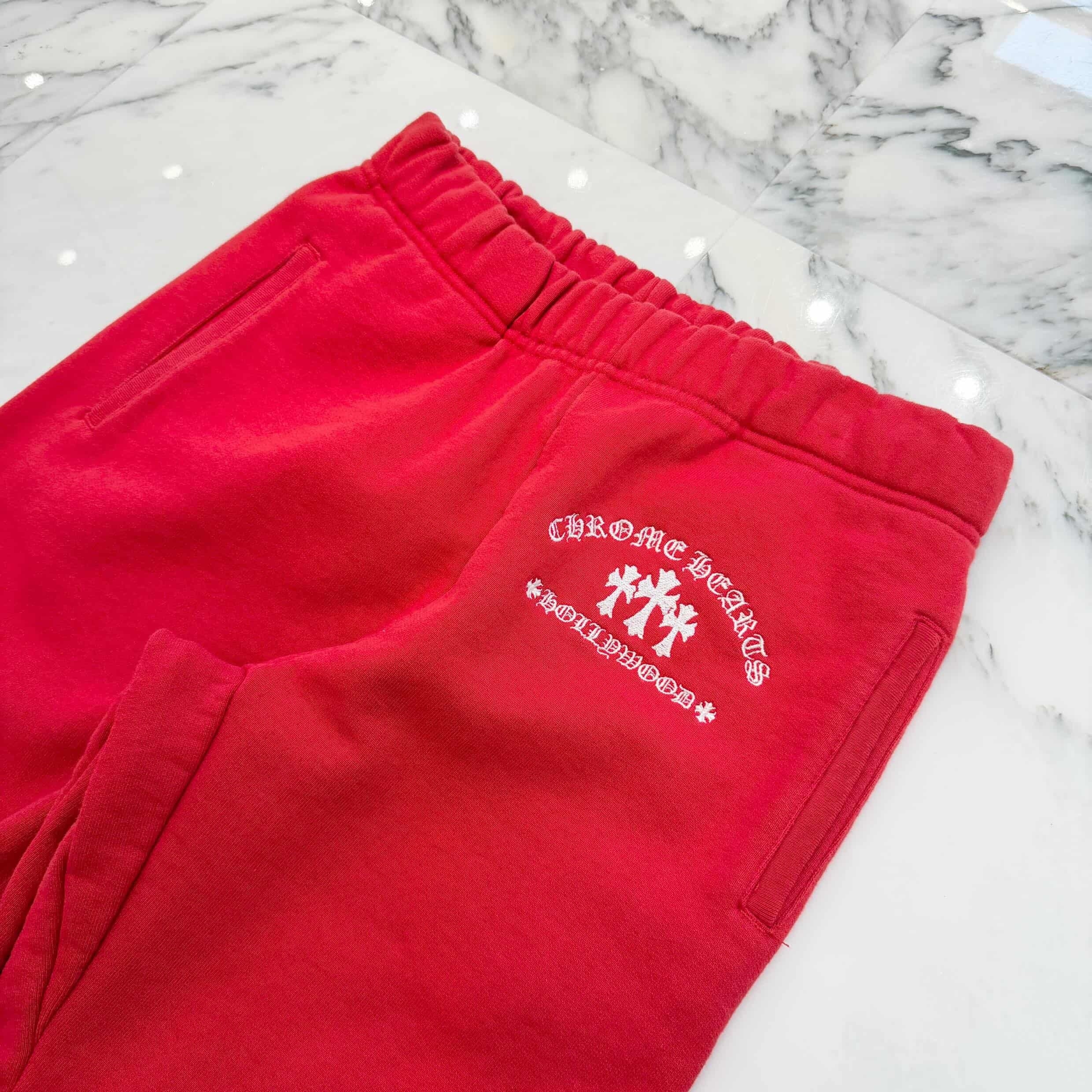 CHROME HEARTS King Taco 3 Cemetery Cross Embroidery Sweat Long Pants Size S クロムハーツ キングタコ3セメタリークロス刺繍スウェットロングパンツ サイズS