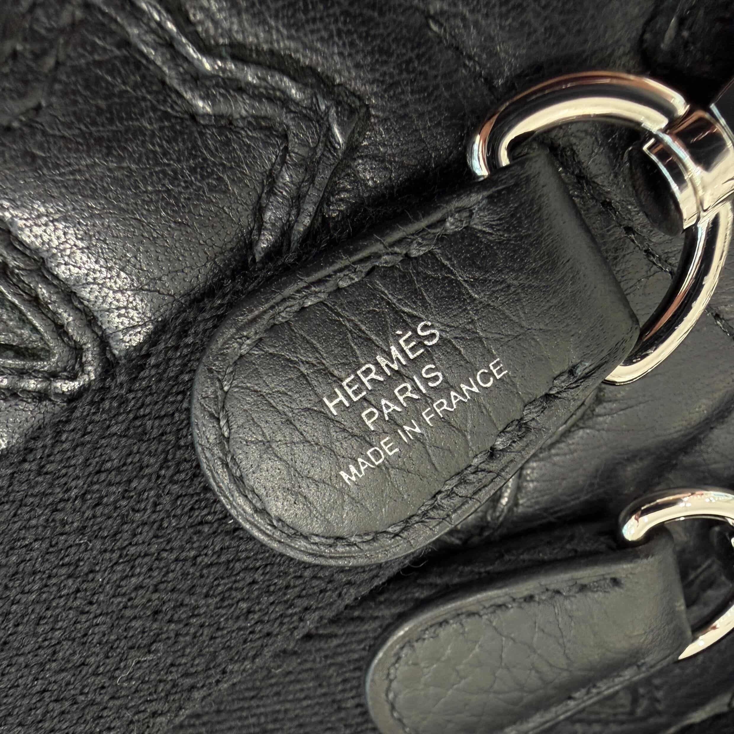 HERMES Evelyn Amazon TPM " NOIR " K刻印 エルメス エブリン アマゾン TPM "ノワール" レザーショルダーバッグ K刻印