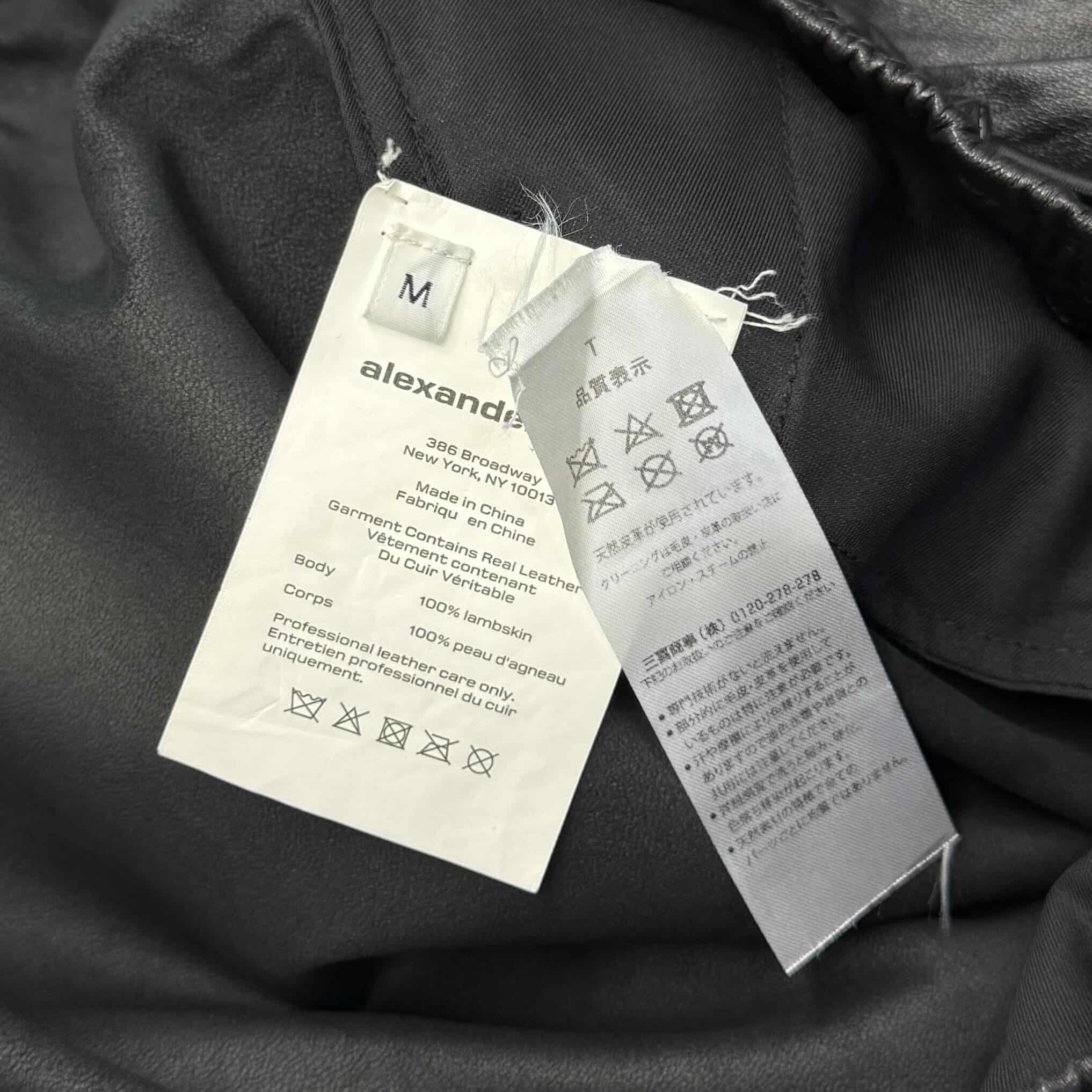 Alexander Wang Lamb Leather Tapered Pants Size M アレキサンダーワン ラムレザー テーパードパンツ サイズM