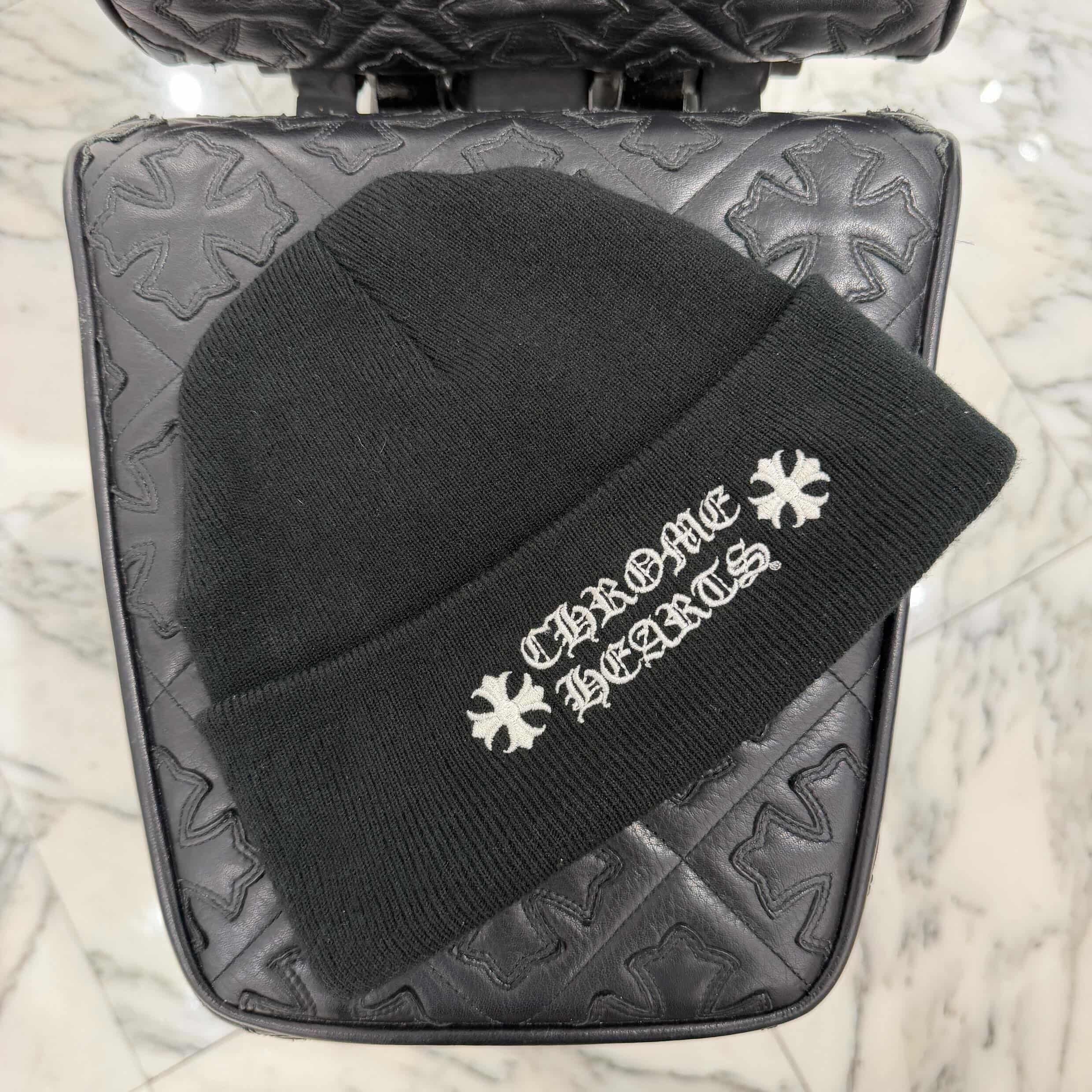 CHROME HEARTS ブラックキャップ OSサイズ CHROME HEARTS WATCH CAP BLACK Size ONE SIZE (22cm) クロムハーツ