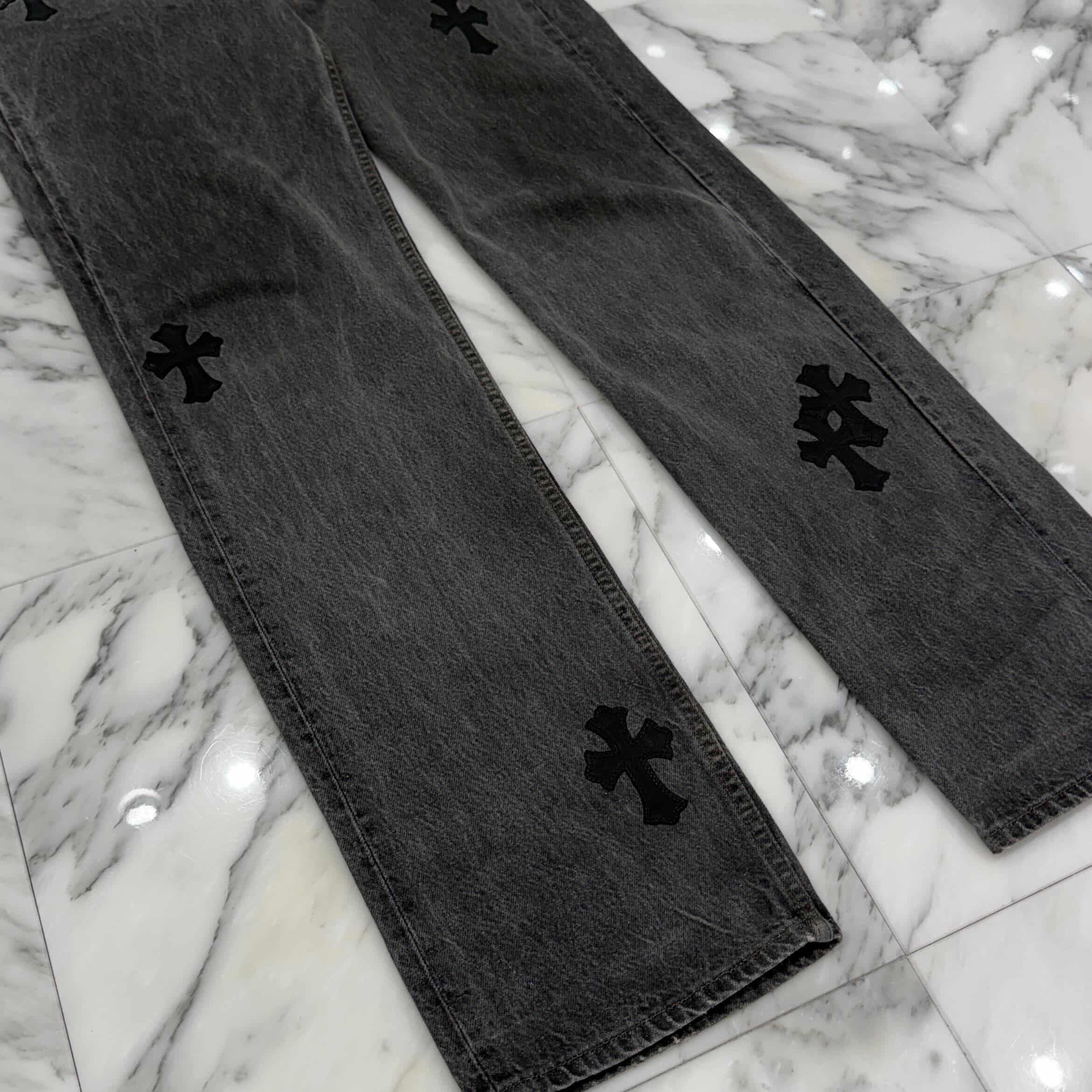 CHROME HEARTS × Levi's 501 VNTG Leather Cross Patch Jeans Size 33 クロムハーツ × リーバイス 501 ヴィンテージ レザークロスパッチ ジーンズ デニムパンツ サイズ33