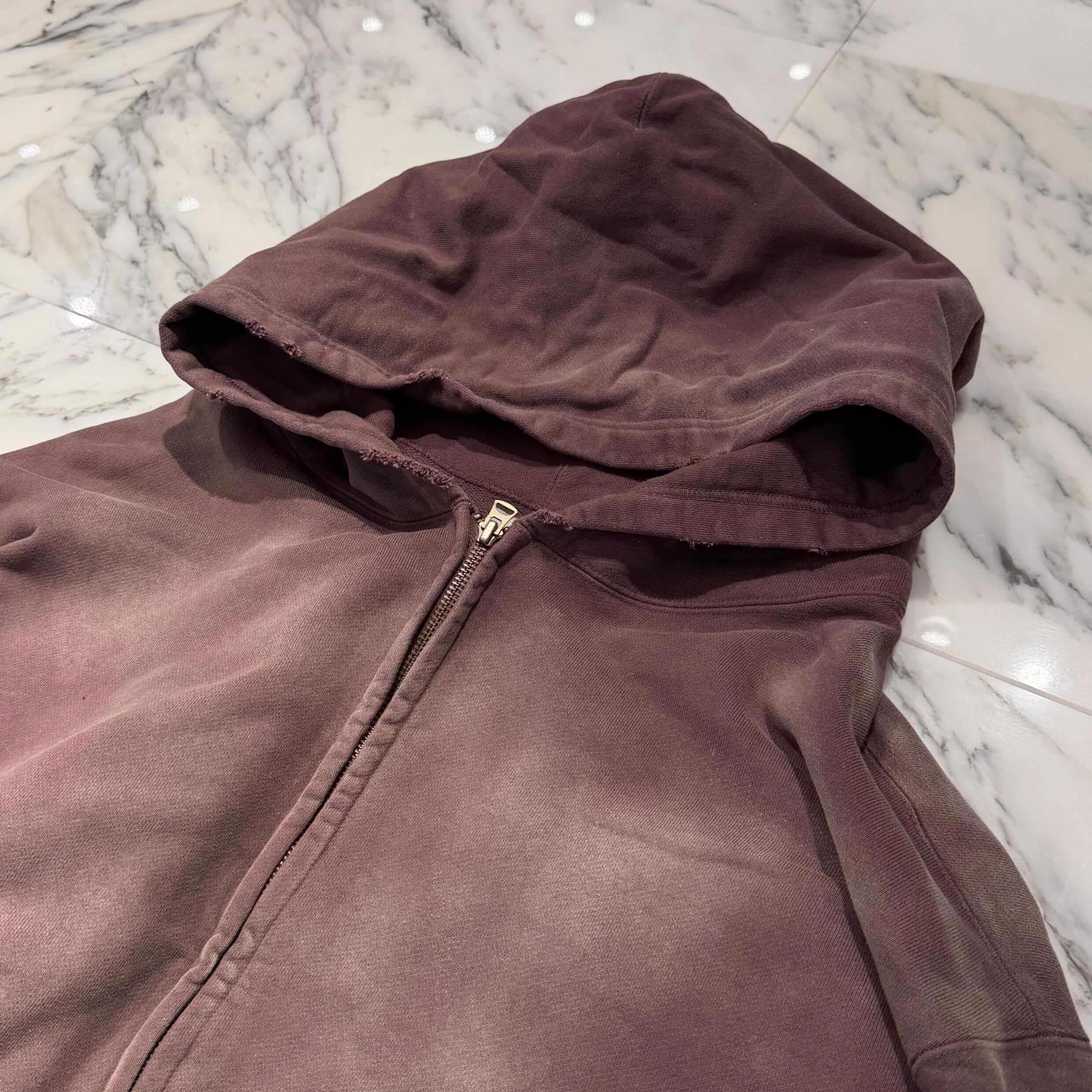 KAMIYA 2025SS "KMY FIRE" Distressed Zip Up Hoodie G14HD075 Size XL カミヤ "カミヤ ファイヤー" ダメージ加工 ジップアップ フーディ サイズXL