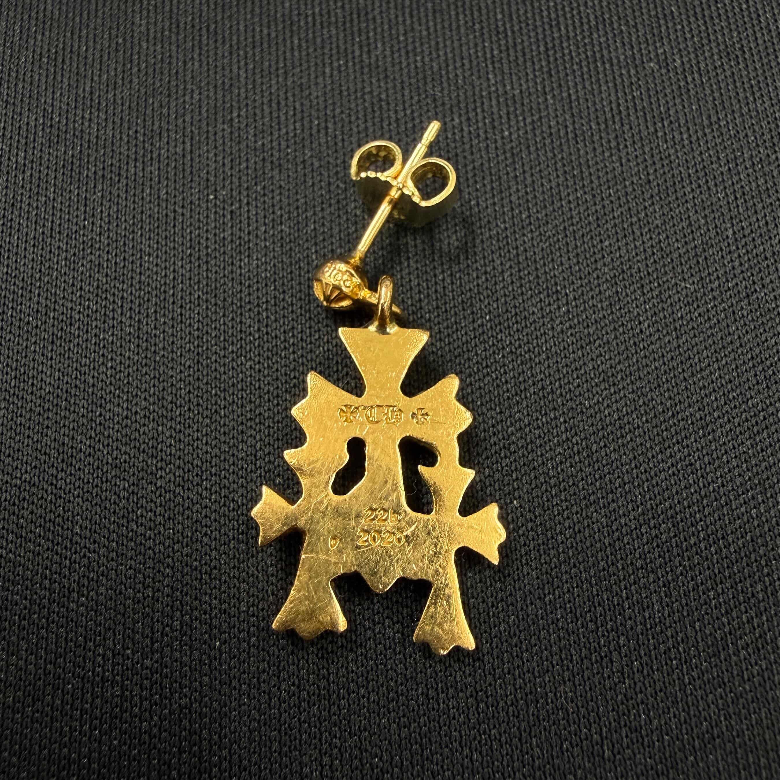 CHROME HEARTS 22K Triple Cross Earring クロムハーツ 22K トリプルクロス イヤリング ピアス
