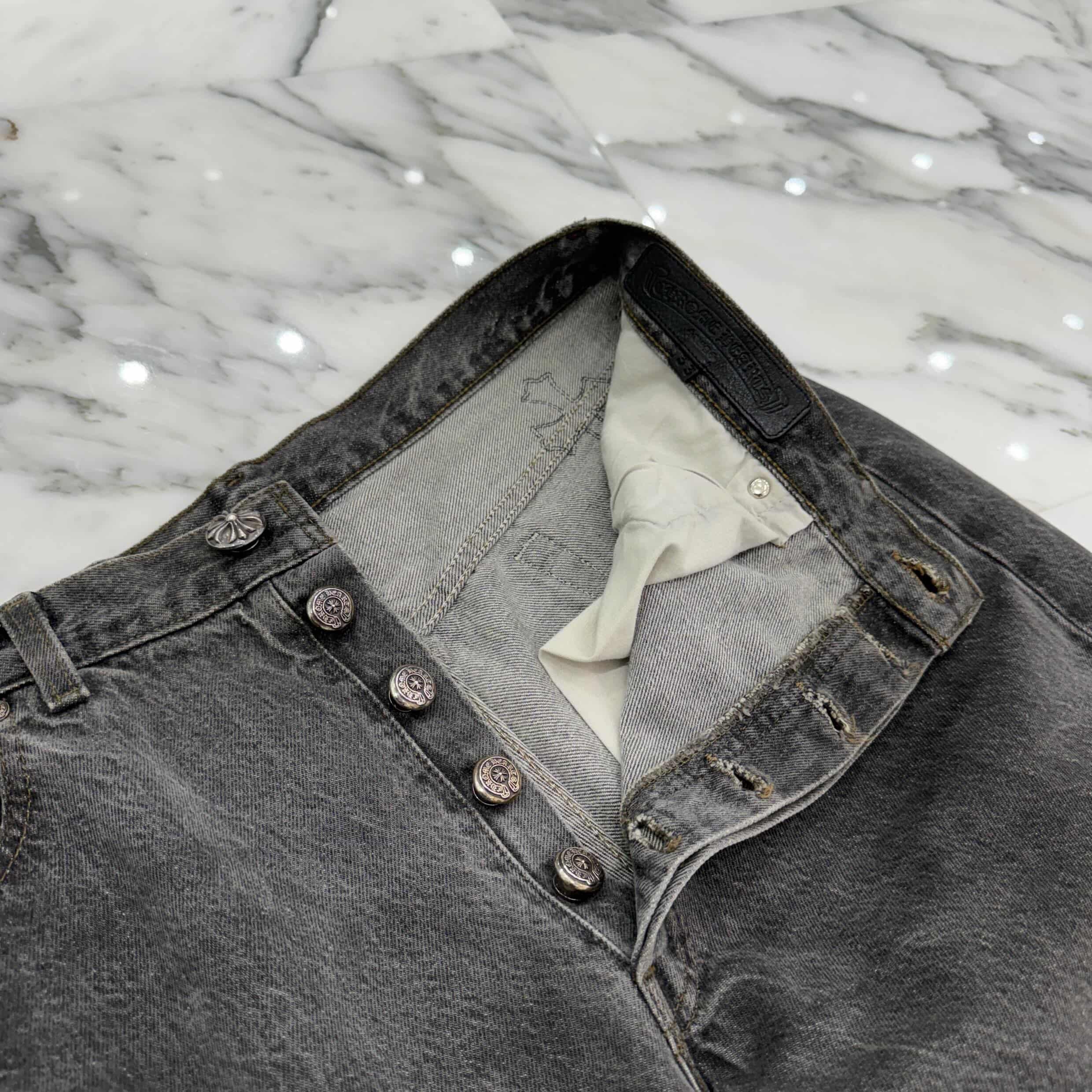CHROME HEARTS × Levi's 501 VNTG Leather Cross Patch Jeans Size 33 クロムハーツ × リーバイス 501 ヴィンテージ レザークロスパッチ ジーンズ デニムパンツ サイズ33