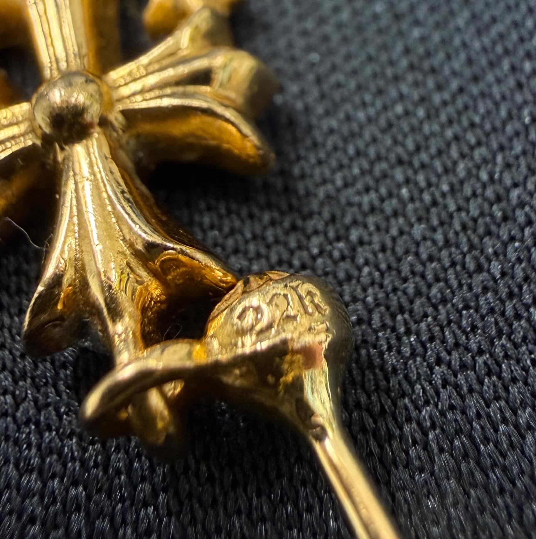 CHROME HEARTS 22K Triple Cross Earring クロムハーツ 22K トリプルクロス イヤリング ピアス