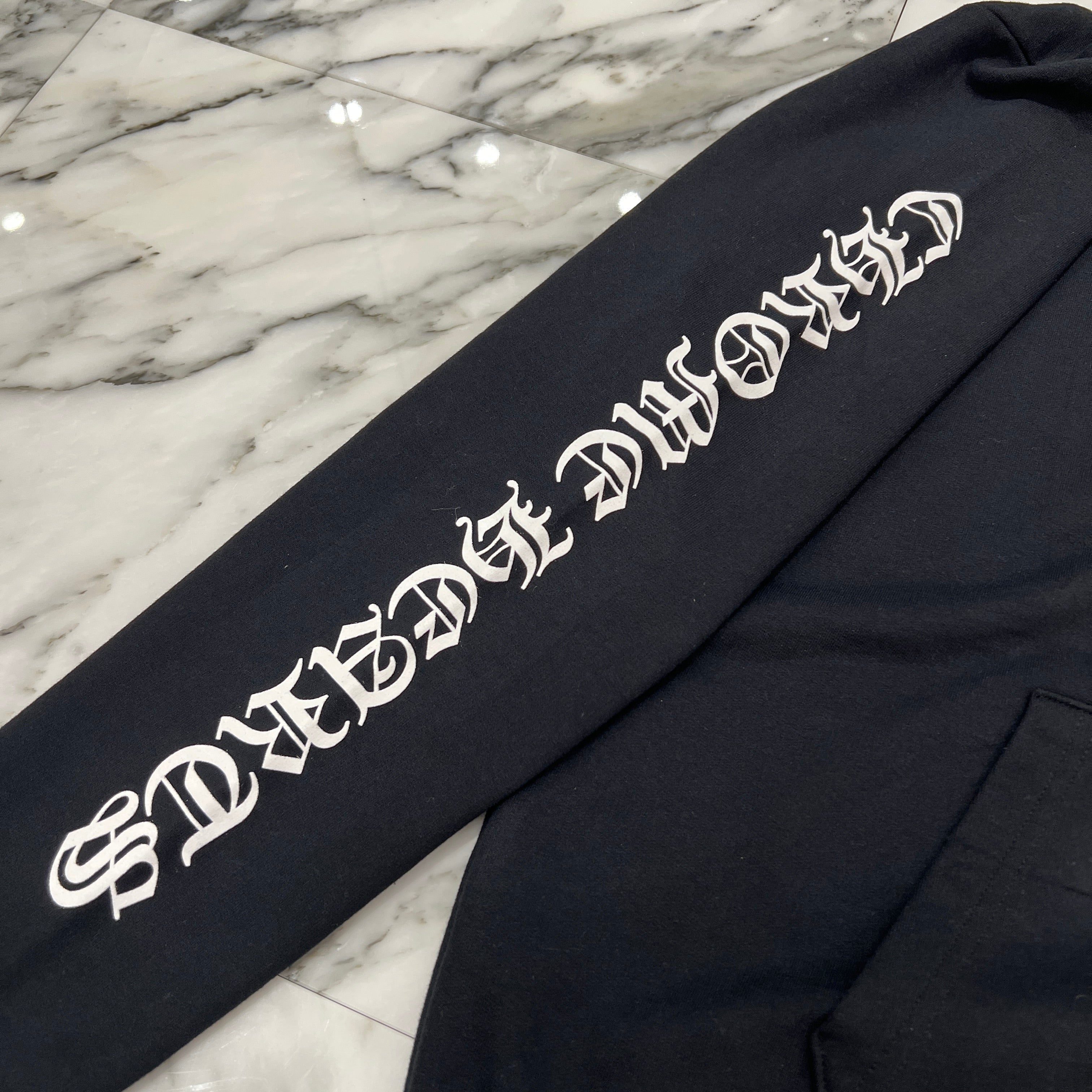 CHROME HEARTS Back Scroll Label Logo Zip Up Hoodie Size XL クロムハーツ バックスクロールラベルロゴジップアップフーディ サイズXL