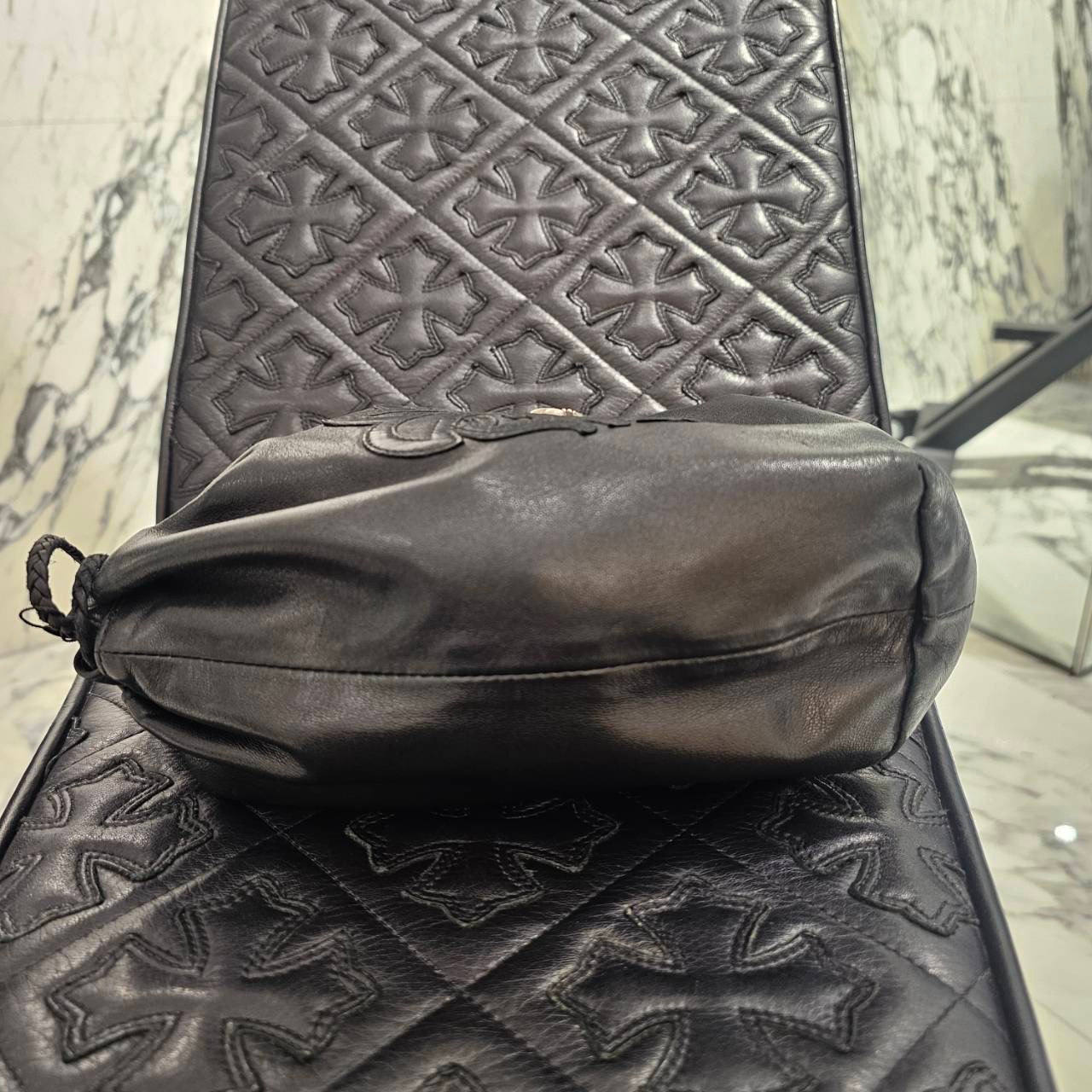 CHROME HEARTS BS FLARE PATCH DRW STRNG SACK クロムハーツ BSフレアパッチ ドローストリング 巾着