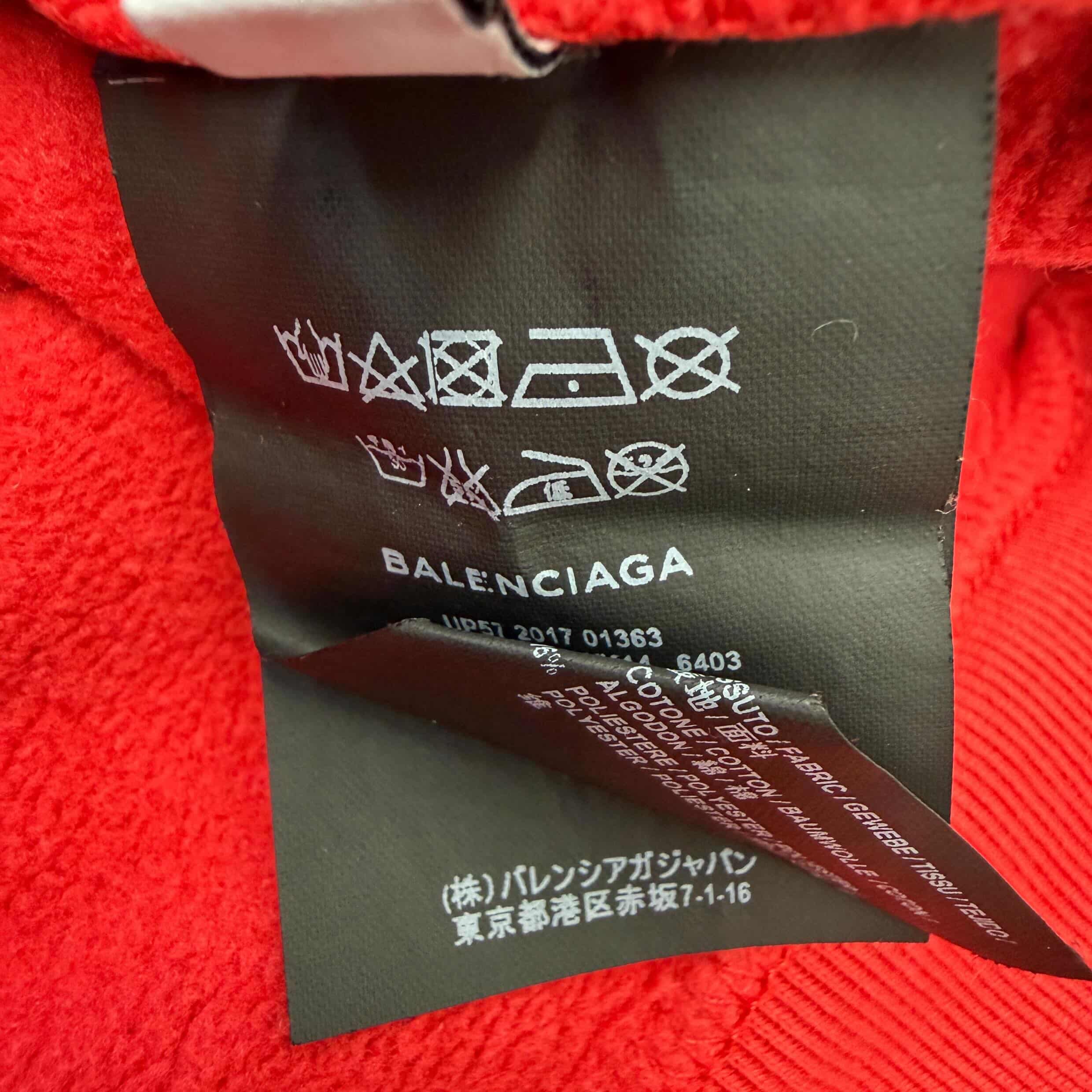 BALENCIAGA 2017AW Campaign Logo Pullover Hoodie UP57 01363 Size 8 バレンシアガ キャンペーンロゴ プルオーバー フーディ サイズ8
