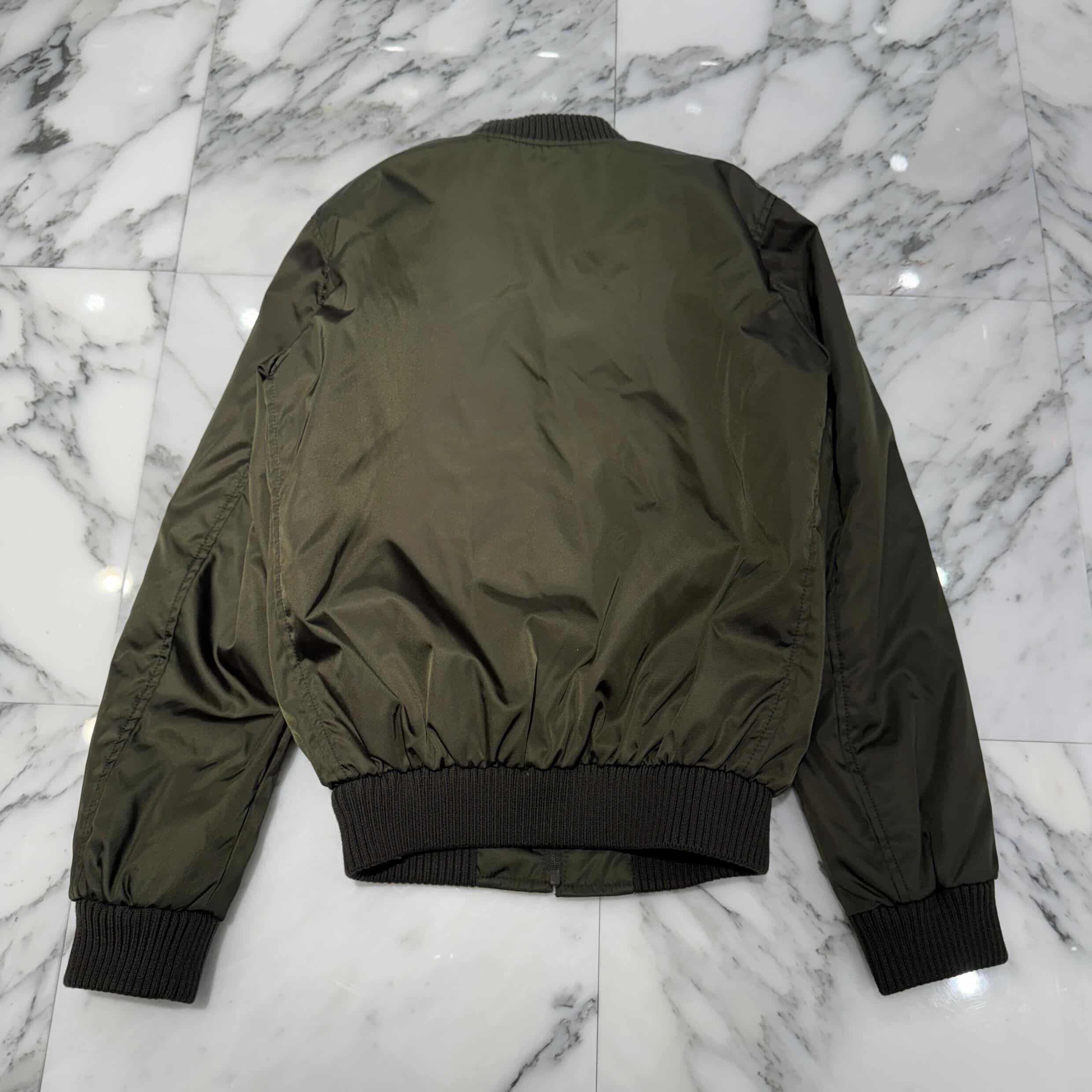 PRADA Re Nylon Triangle Logo Plate Bomber Jacket SGA038 R232 1WQ8 Size 44 プラダ リナイロン トライアングルロゴ プレート ボンバージャケット サイズ44