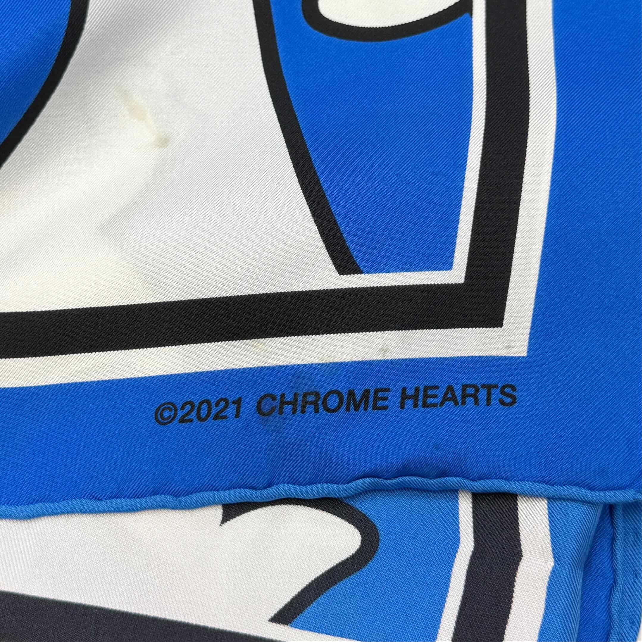CHROME HEARTS Cemetery Cross Silk Scarf クロムハーツ セメタリークロス シルクスカーフ