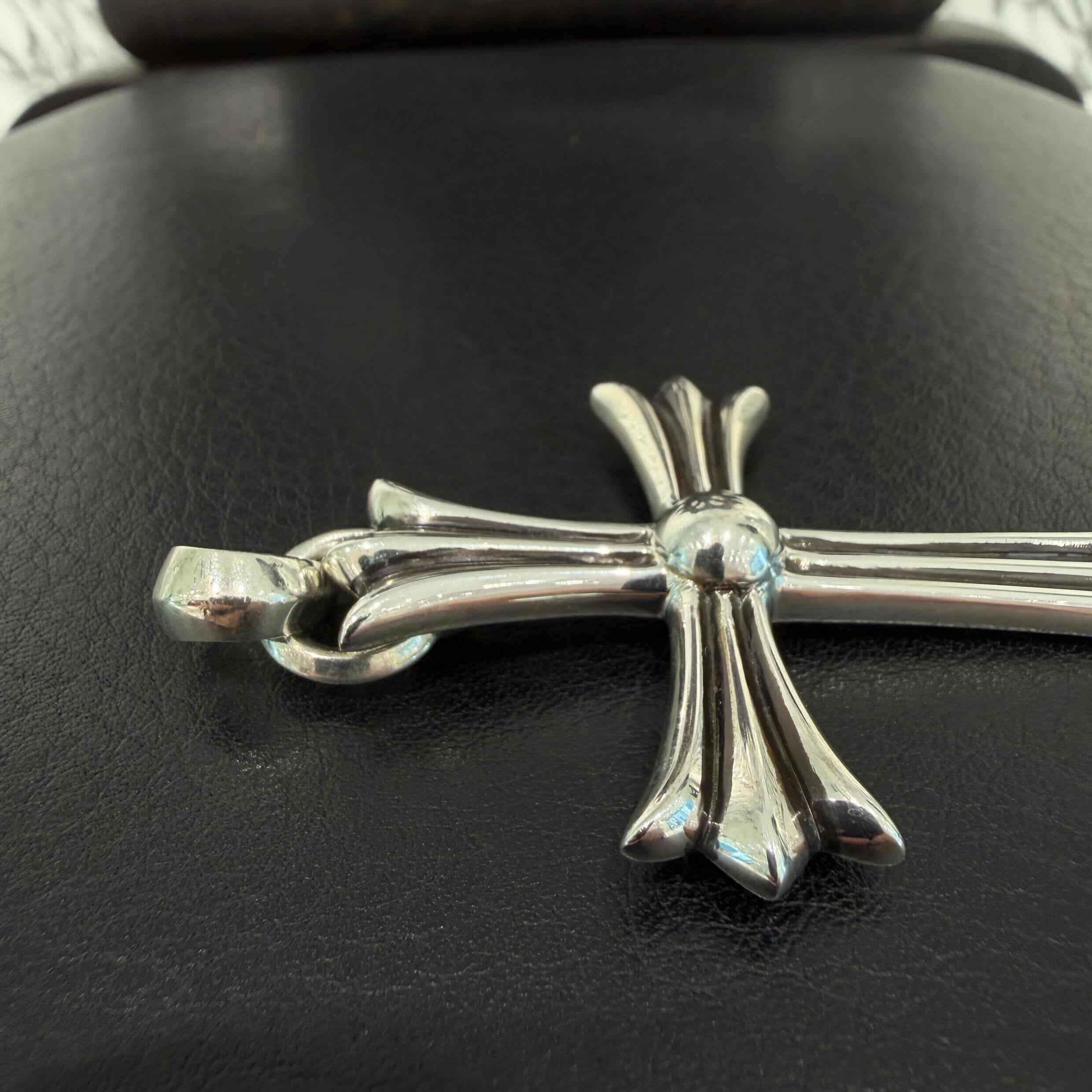 CHROME HEARTS Large Cross With Bail Pendant Top クロムハーツ ラージクロス ウィズ ベイル ペンダントトップ
