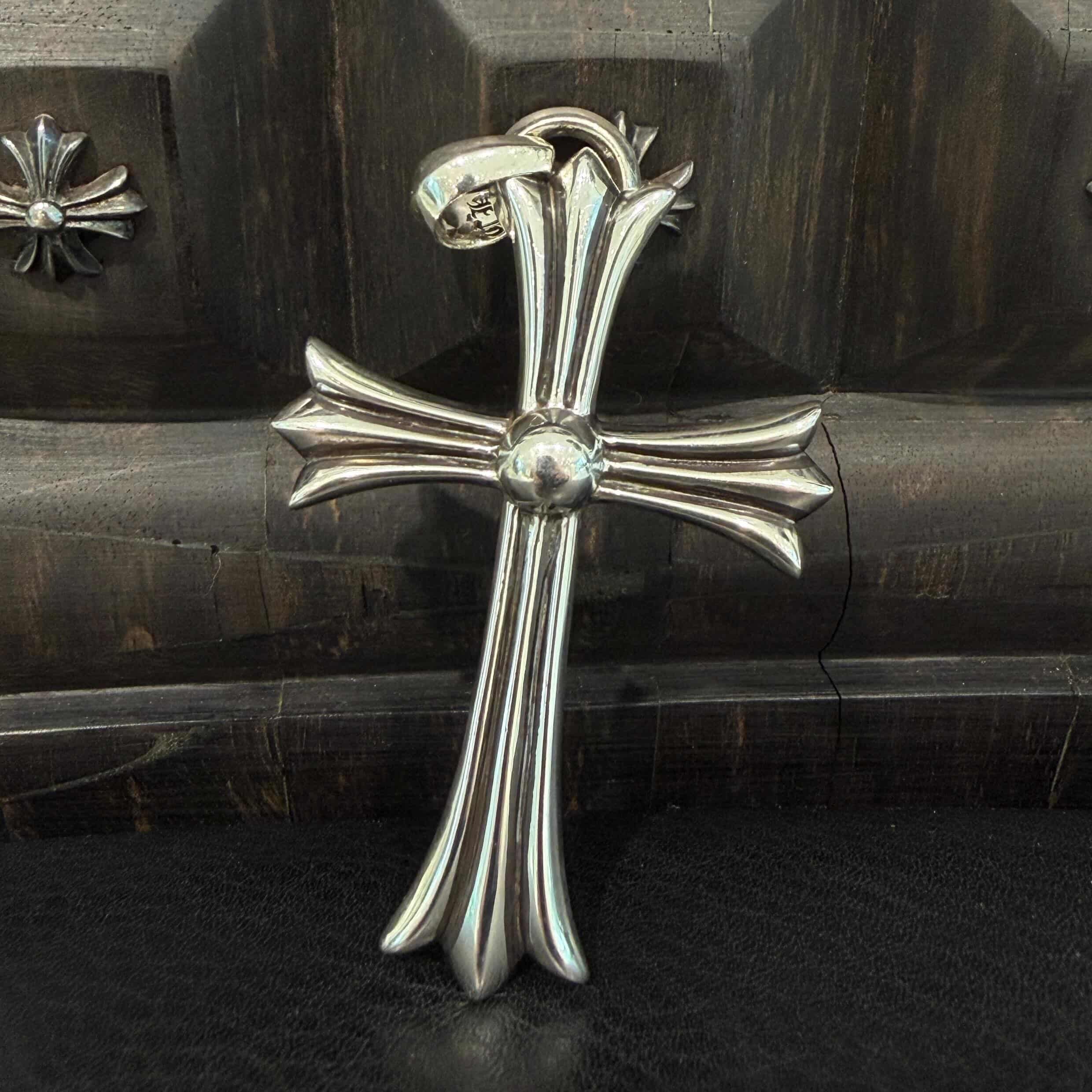 CHROME HEARTS Large Cross With Bail Pendant Top クロムハーツ ラージクロス ウィズ ベイル ペンダントトップ