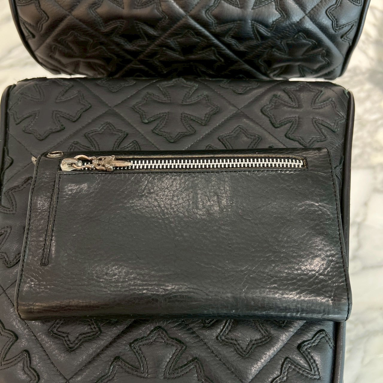 CHROME HEARTS Wave Cross Ball Wallet クロムハーツ ウェーブクロスボール ウォレット