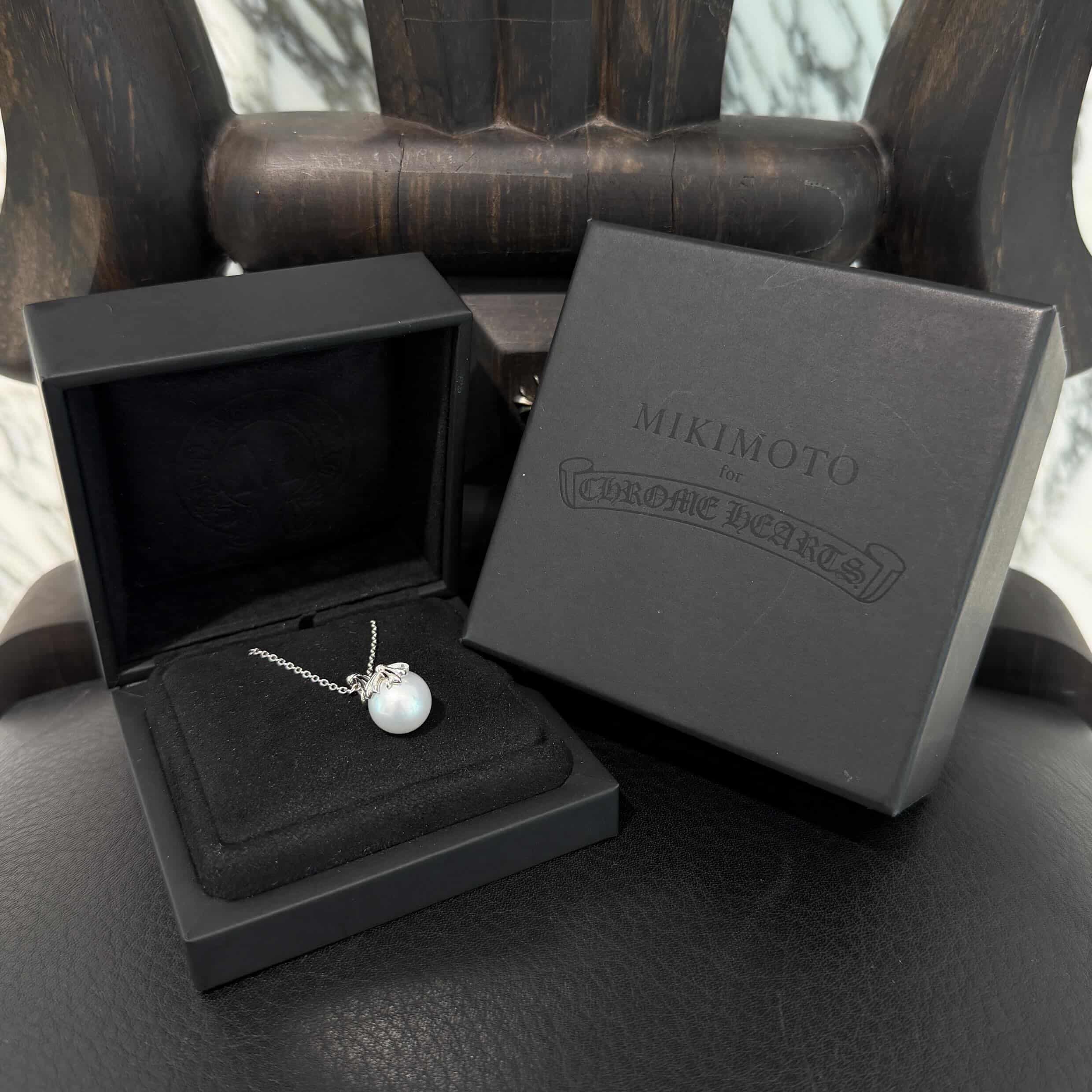 CHROME HEARTS × MIKIMOTO K18 WG CH Plus White Pearl Neckless クロムハーツ×ミキモト K18 WG CHプラス ホワイトパール ネックレス