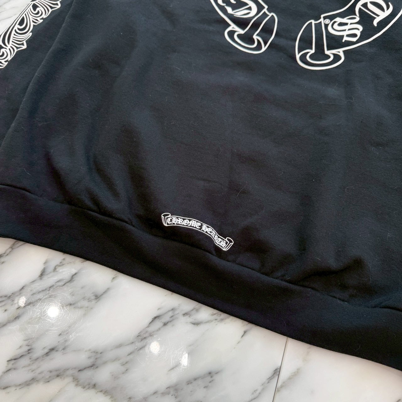 CHROME HEARTS Floral Cross Horseshoe Pullover Hoodie Size L クロムハーツ フローラルクロス ホースシュー プルオーバーフーディ サイズL